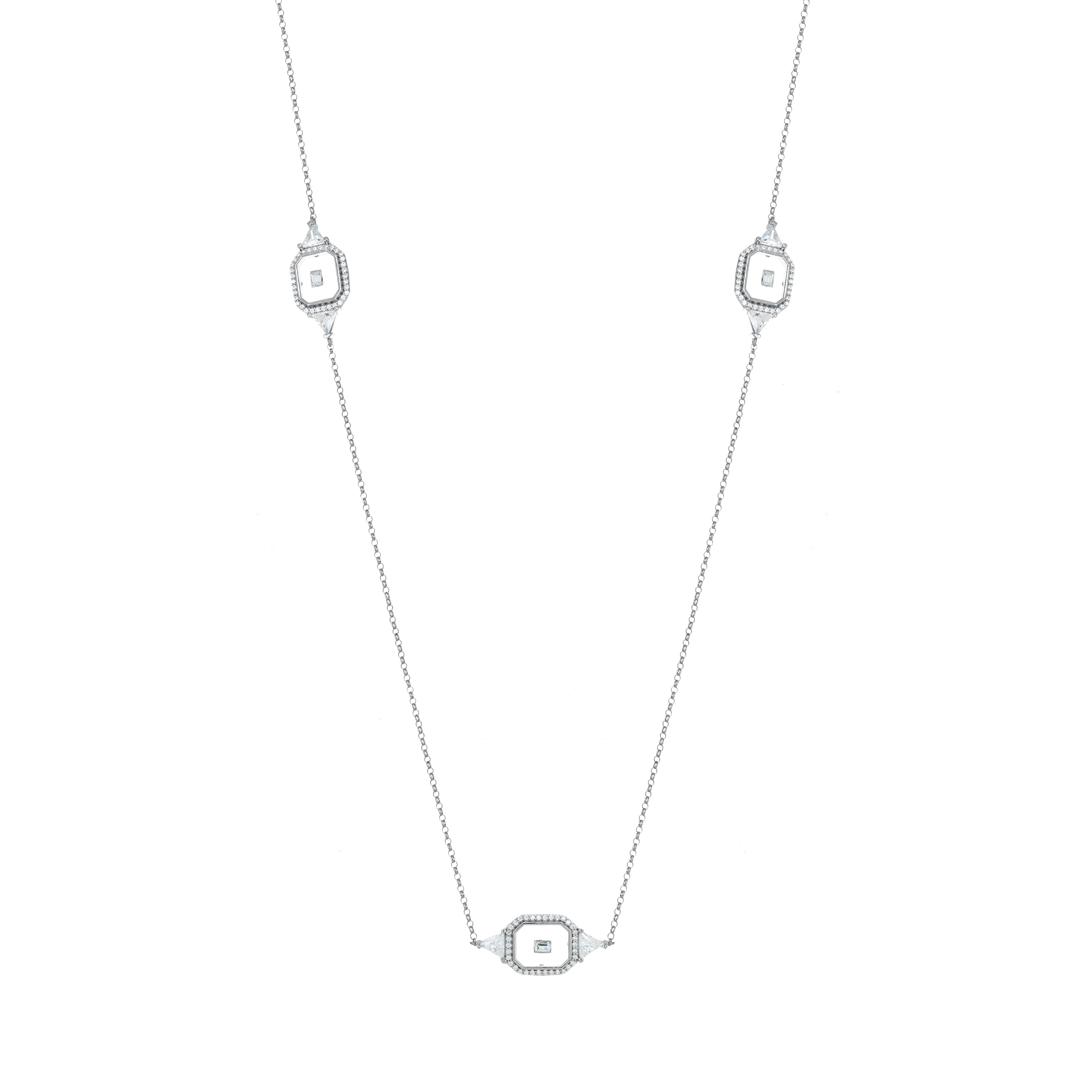Plexiglass Dot Long Necklace