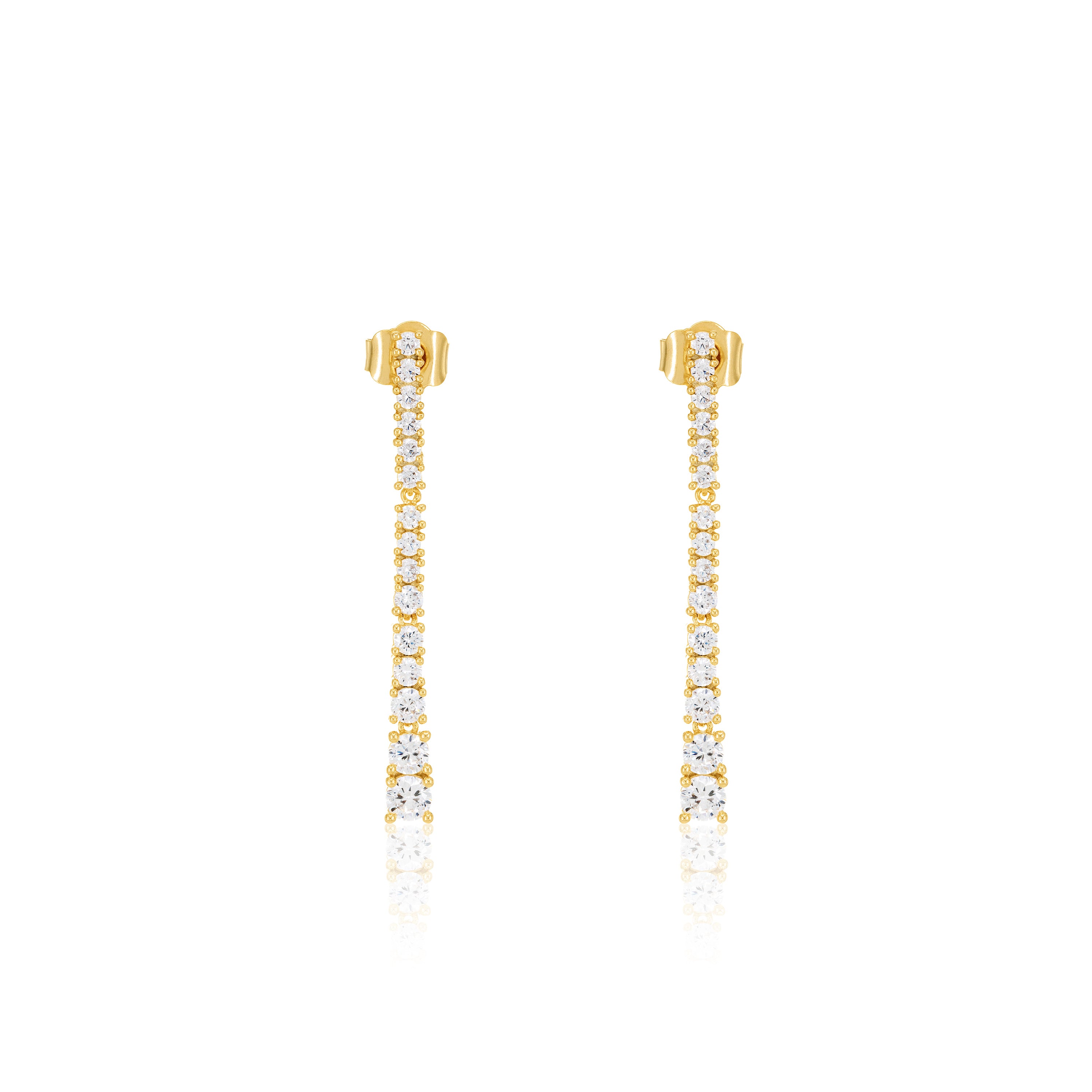 Round Cubic Zirconia Graduated Earring