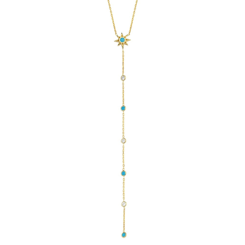 Starburst With Bezel Lariat Choker