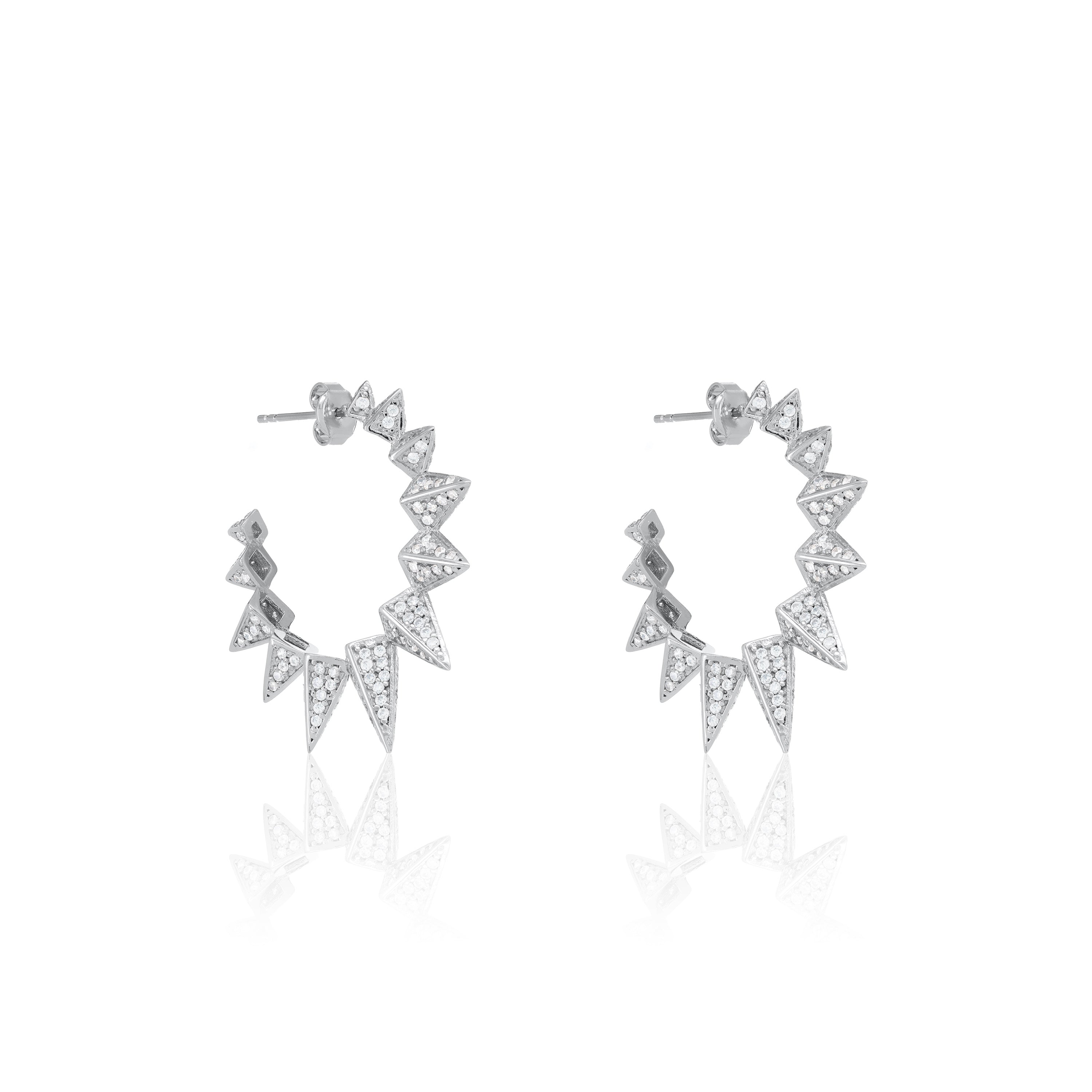 Sun Rays Open Hoop Earring