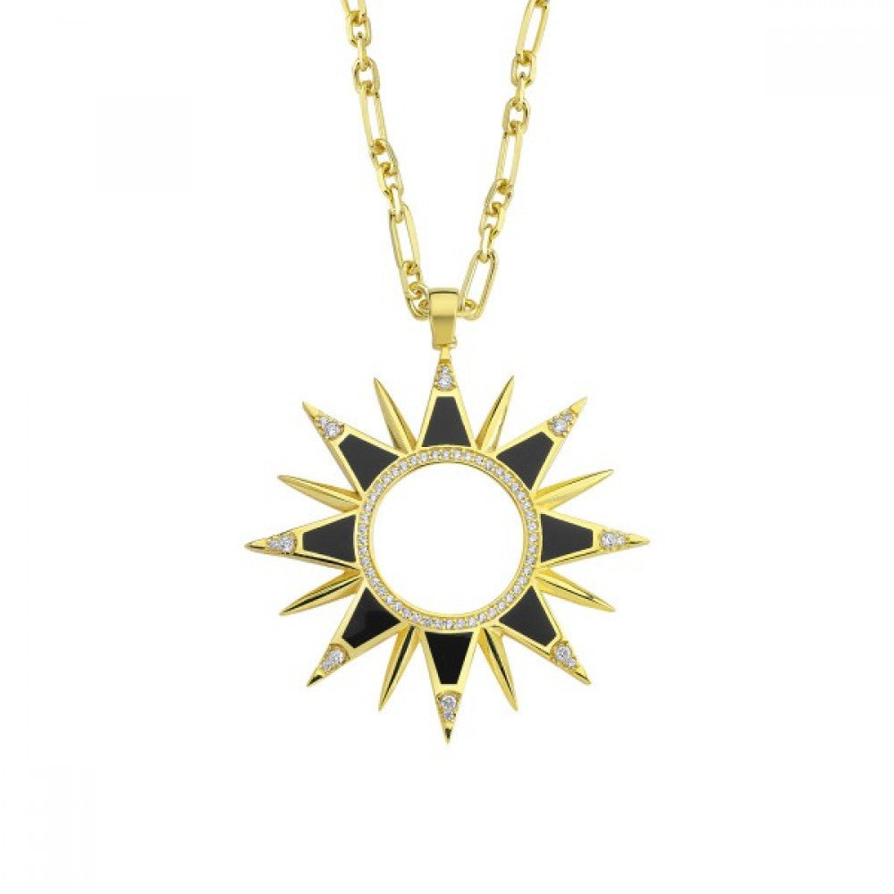 Sunburst Enamel Necklace