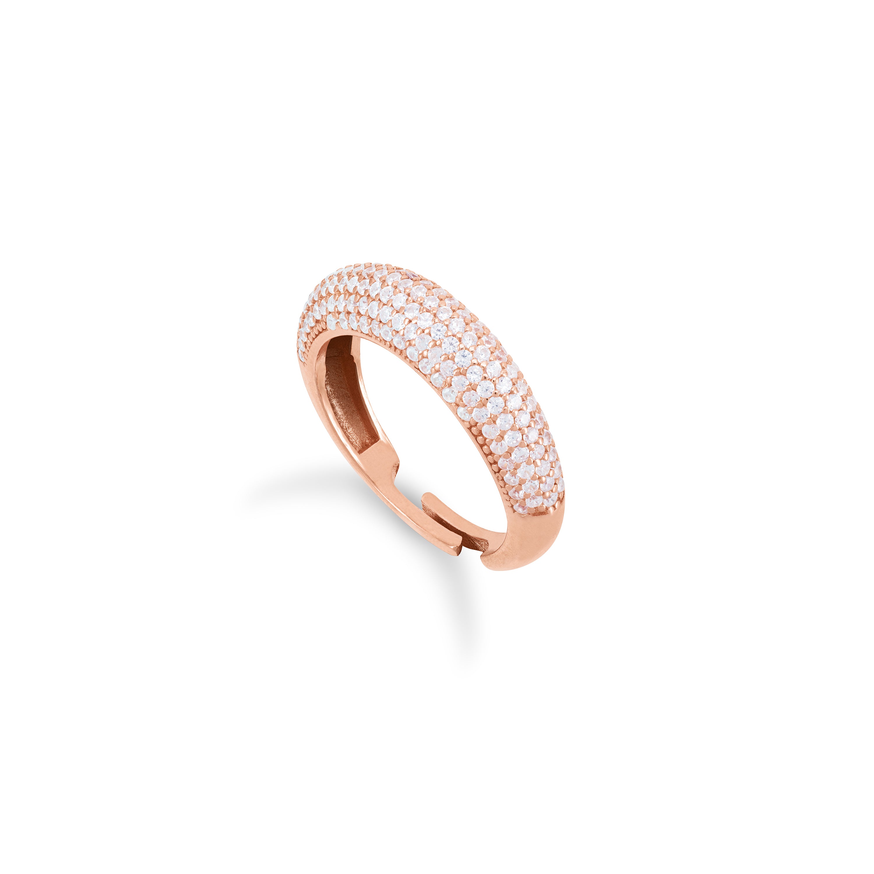 Thin Cubic Zirconia Dome Ring