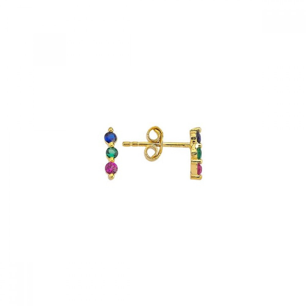 Three Dots Vertical Stud Earring