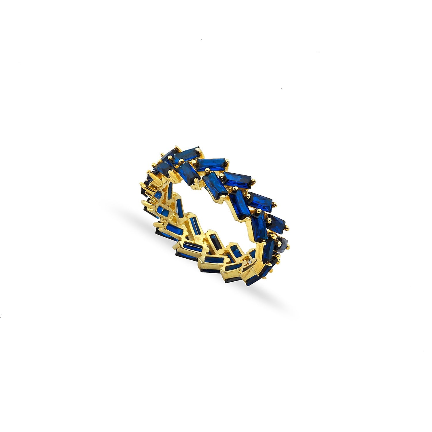 Two Baguette Line Eternity Ring