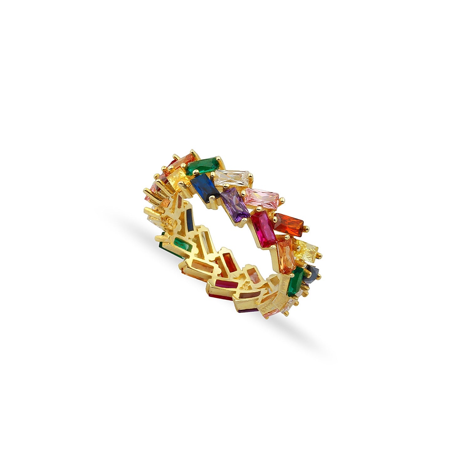 Two Baguette Line Eternity Ring
