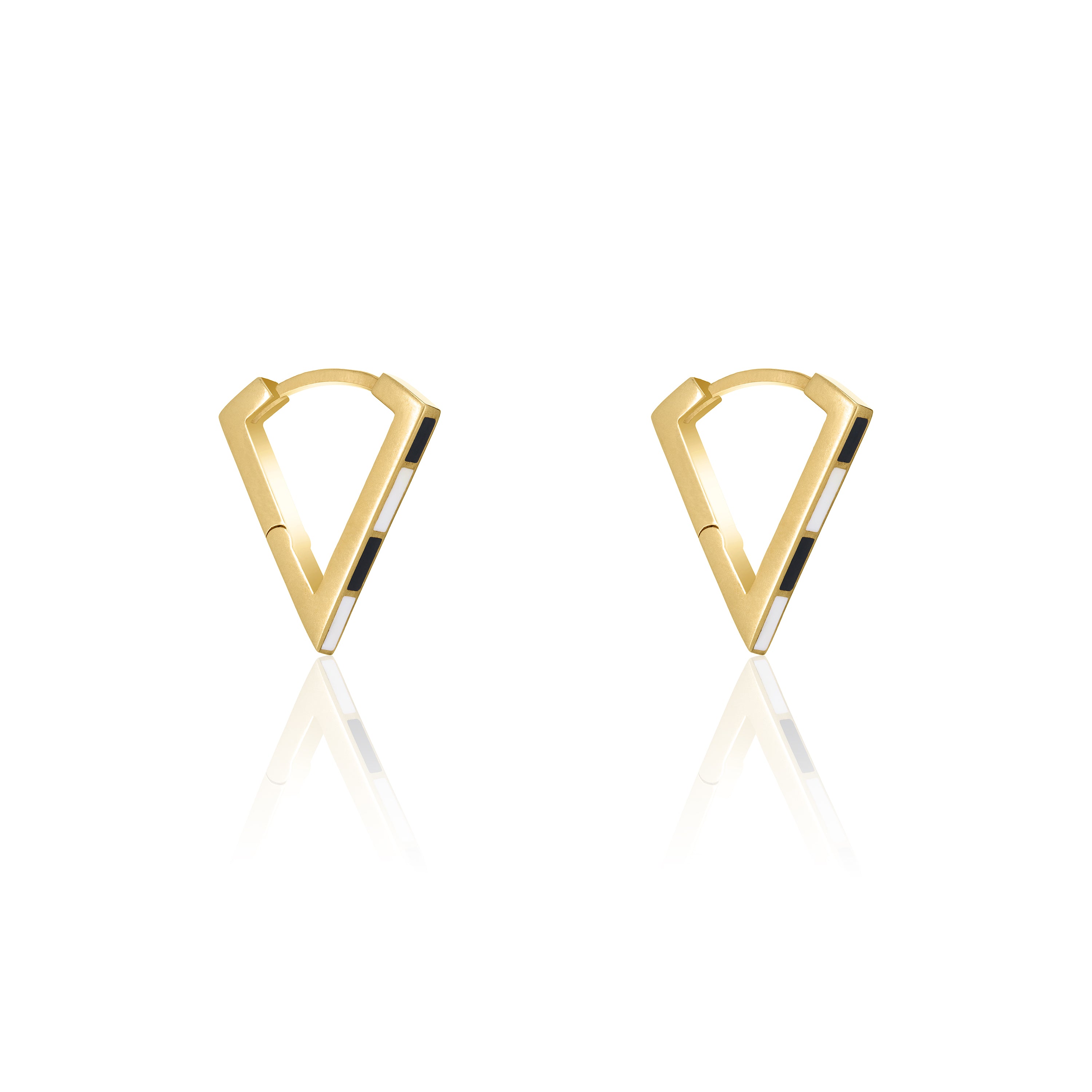 V Shaped Huggie Enamel Earring