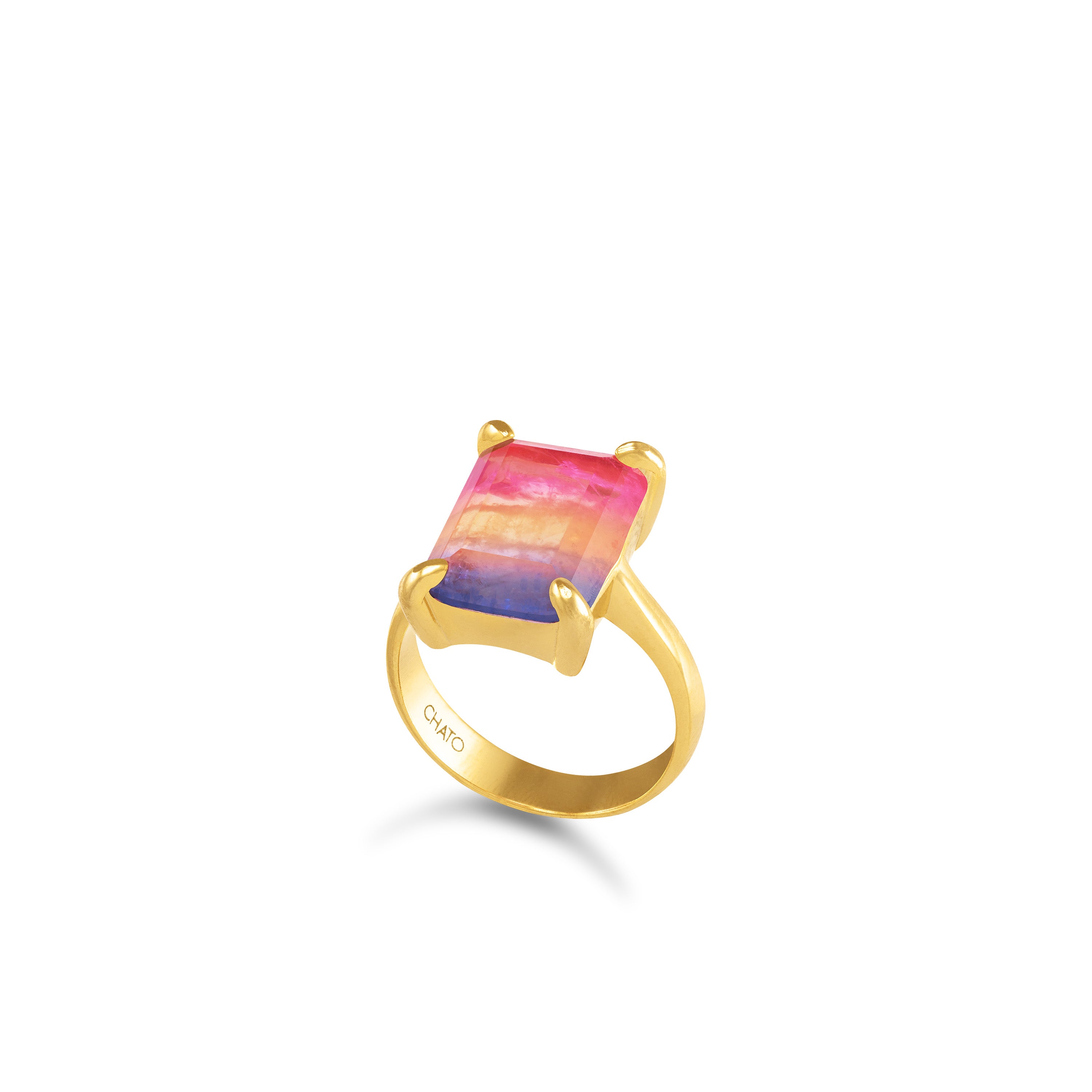 Colored Big Stone Ring