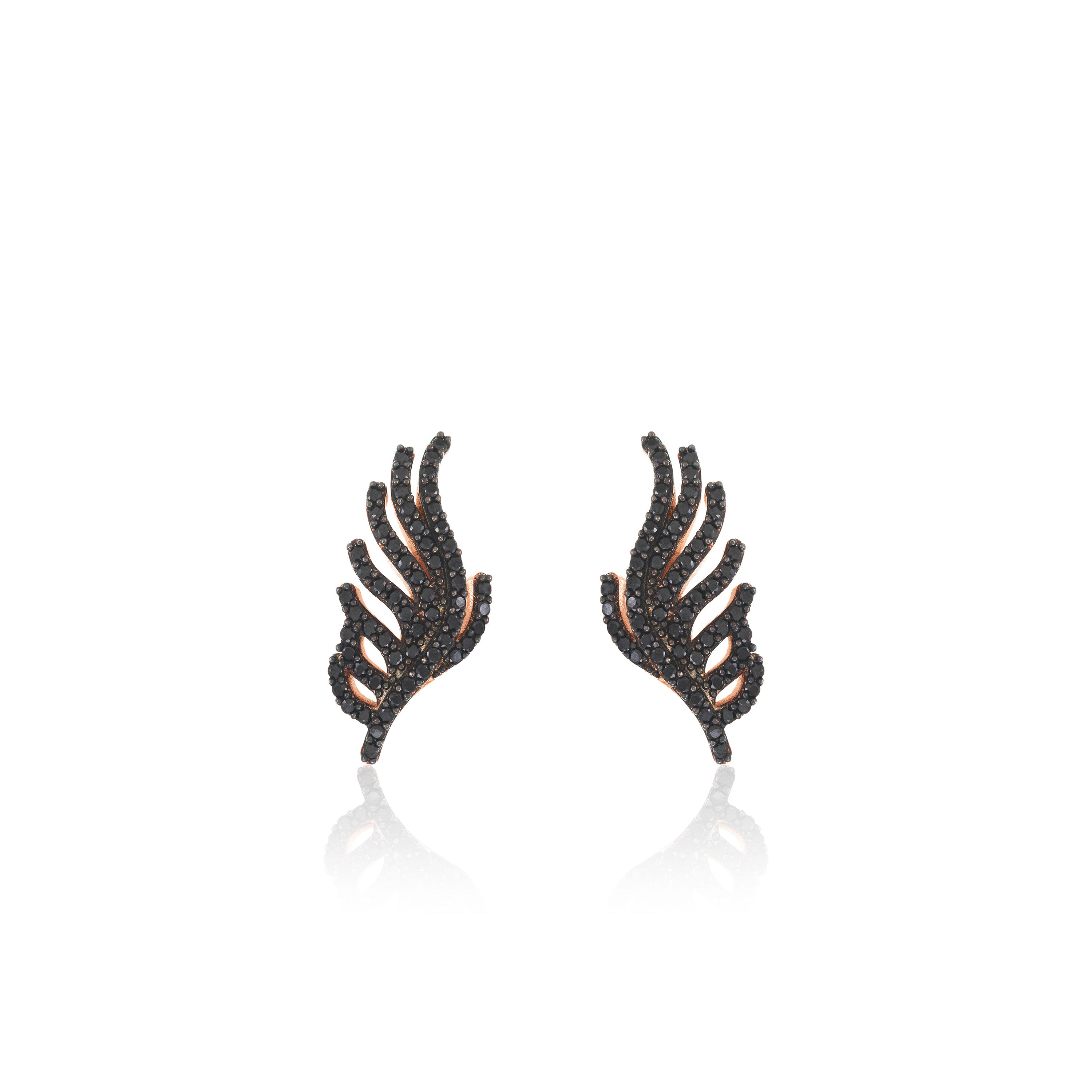 Cubic Zirconia Angel Wings Earring
