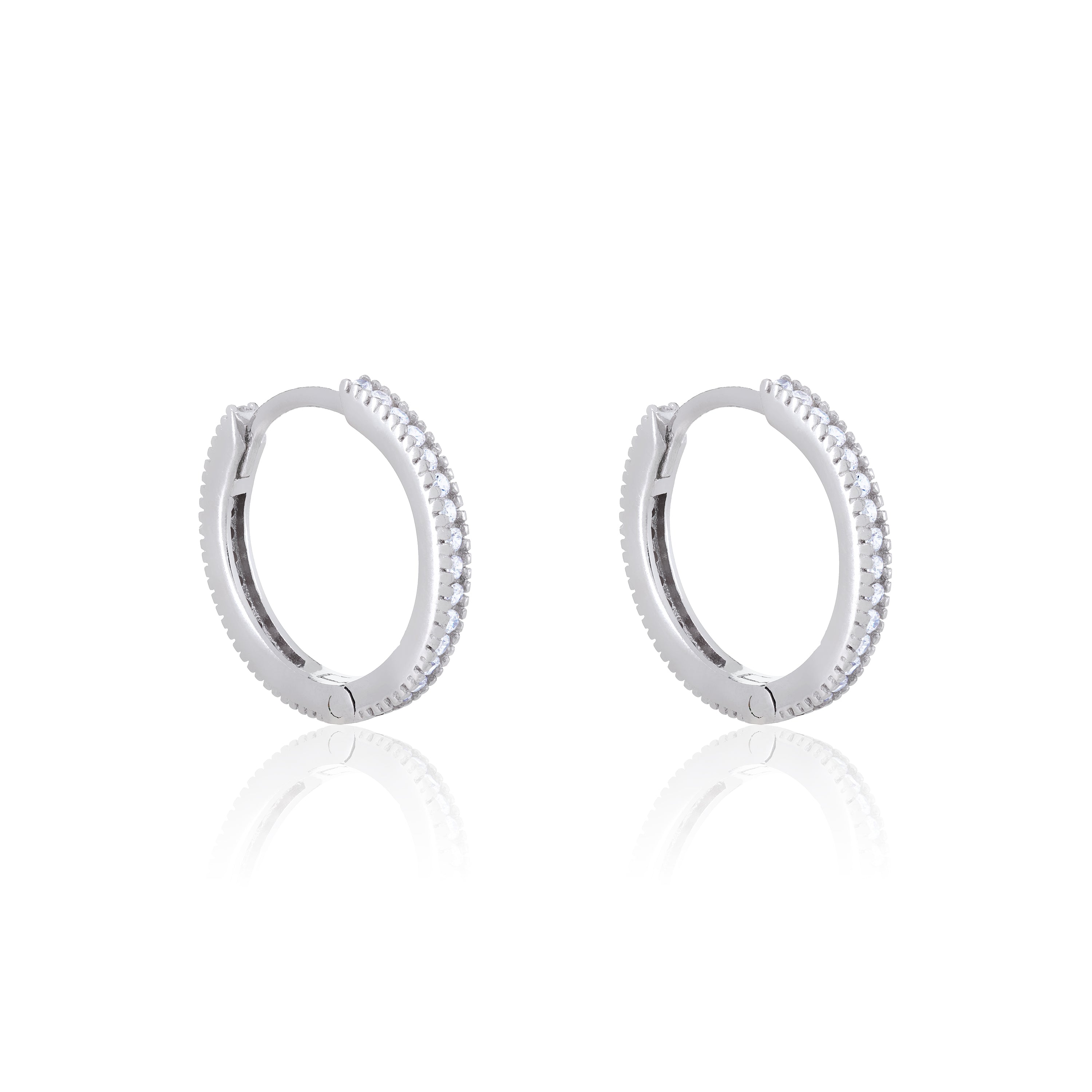 Cubic Zirconia Hoop Earrings