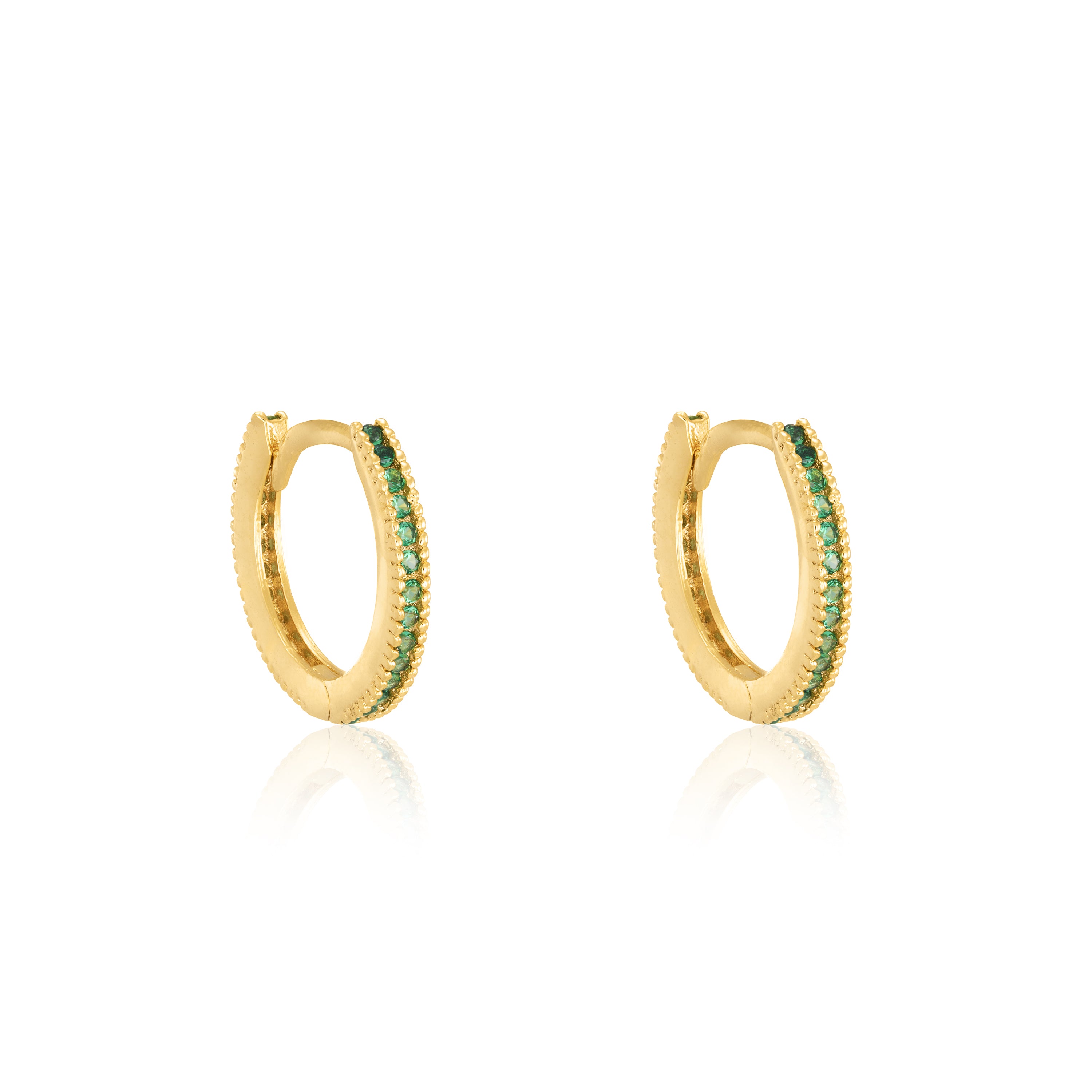 Cubic Zirconia Hoop Earrings