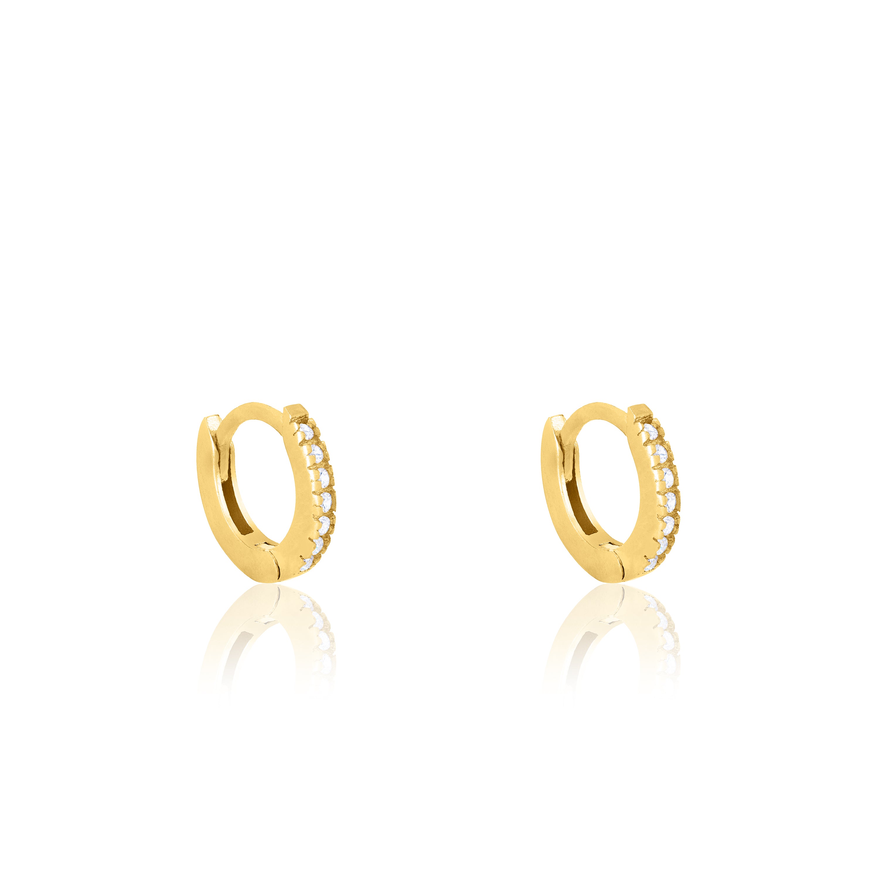 Cubic Zirconia Hoop Earrings