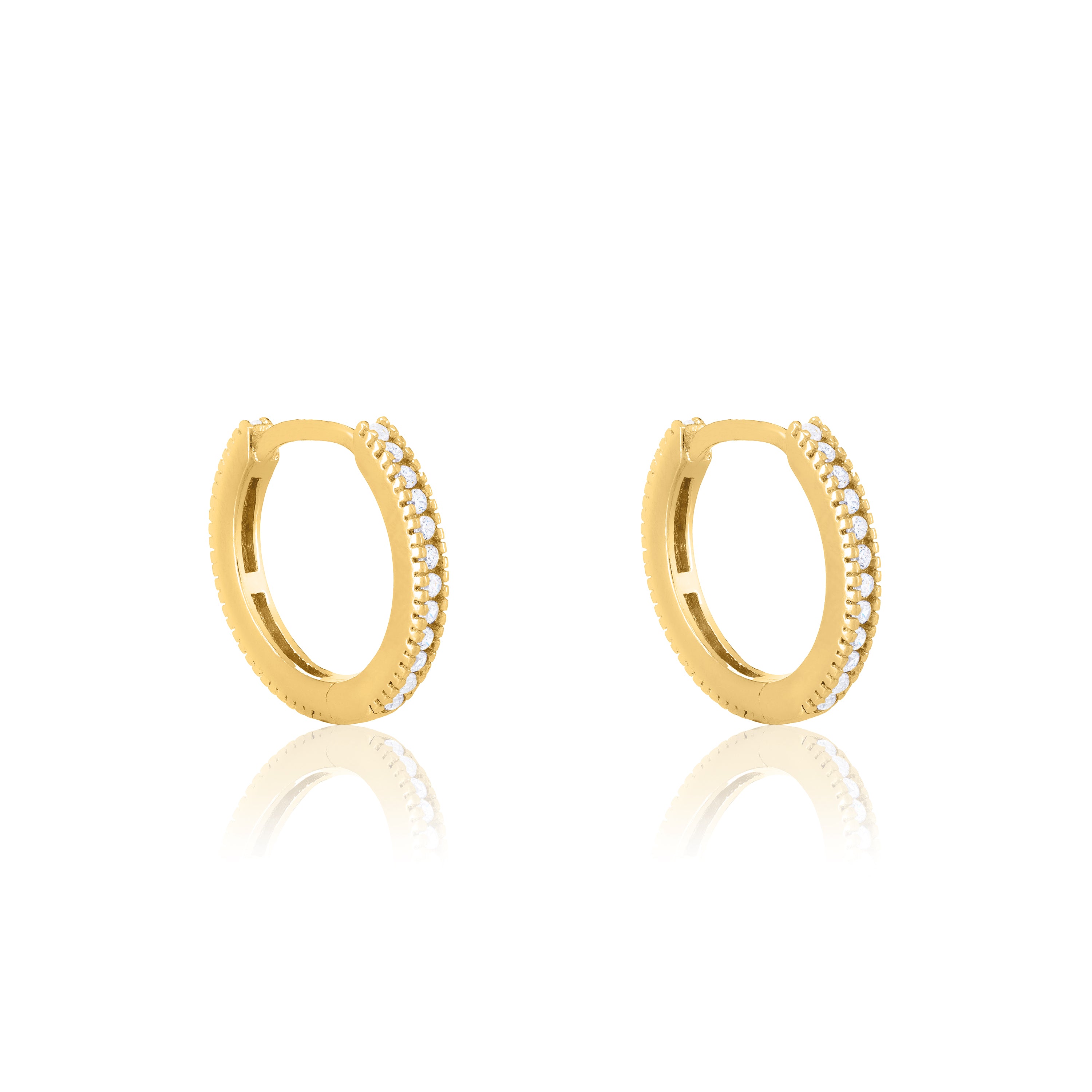 Cubic Zirconia Hoop Earrings