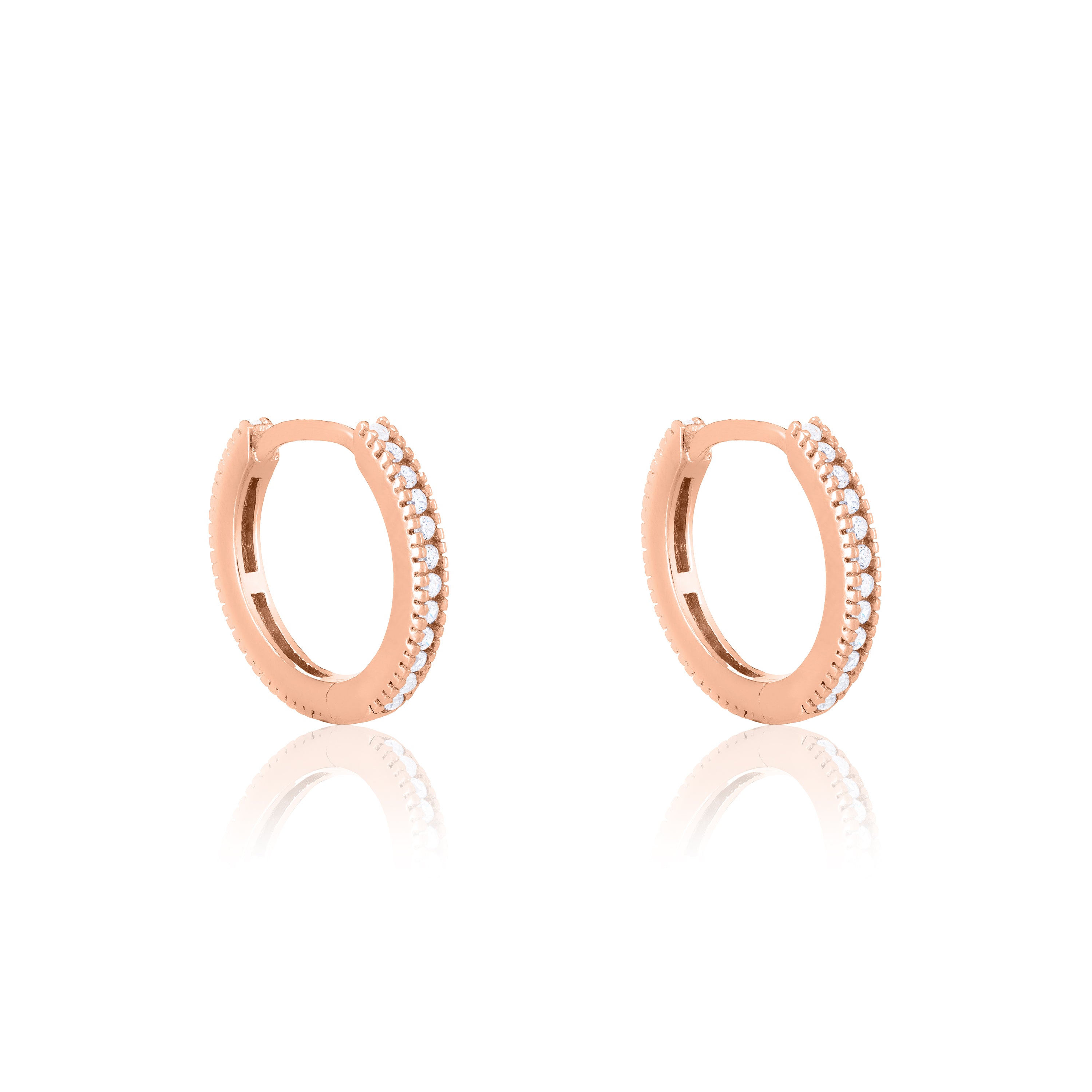 Cubic Zirconia Hoop Earrings