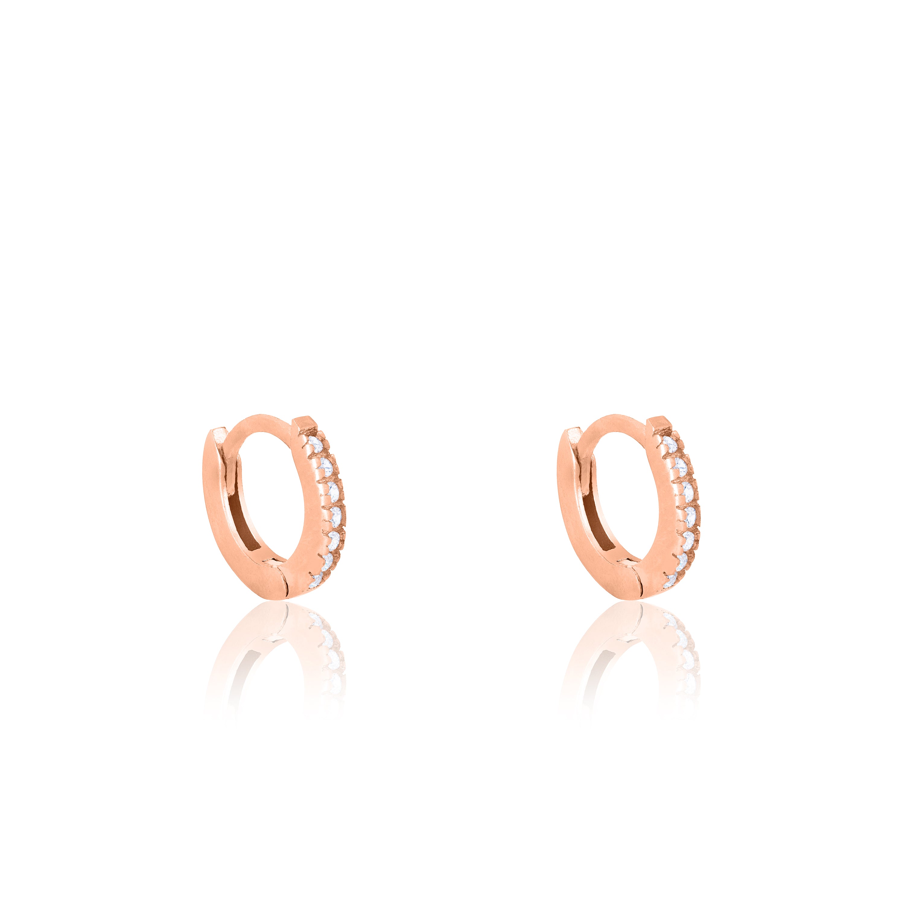 Cubic Zirconia Hoop Earrings