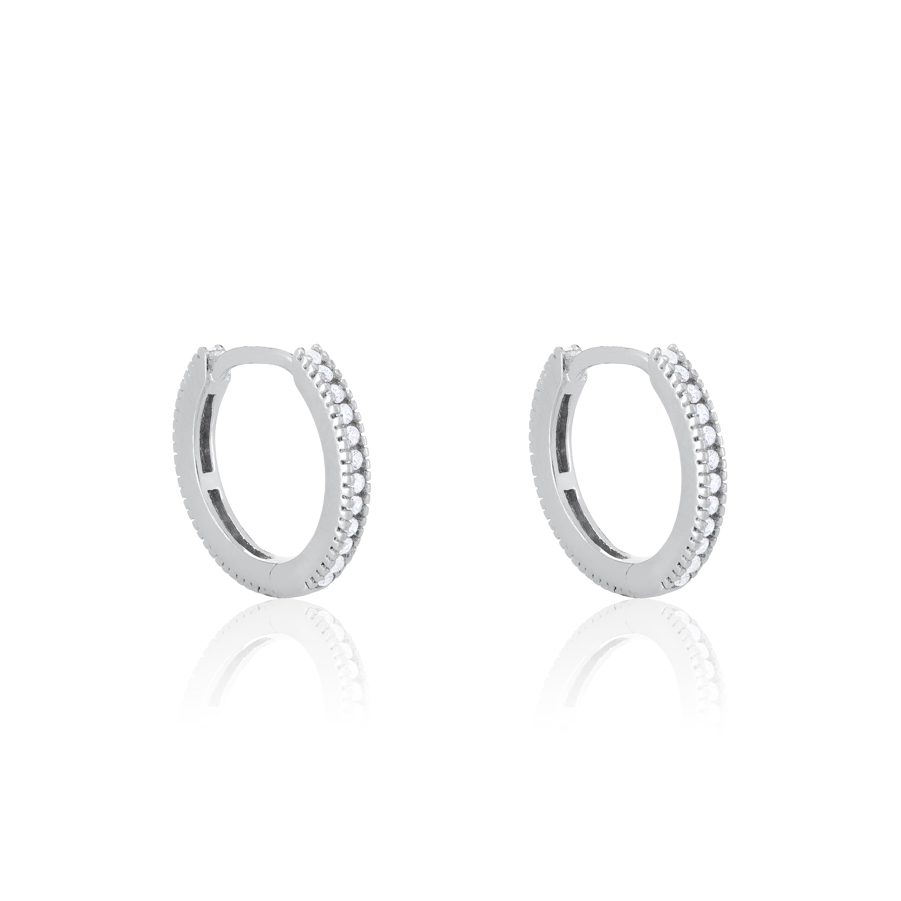 Cubic Zirconia Hoop Earrings