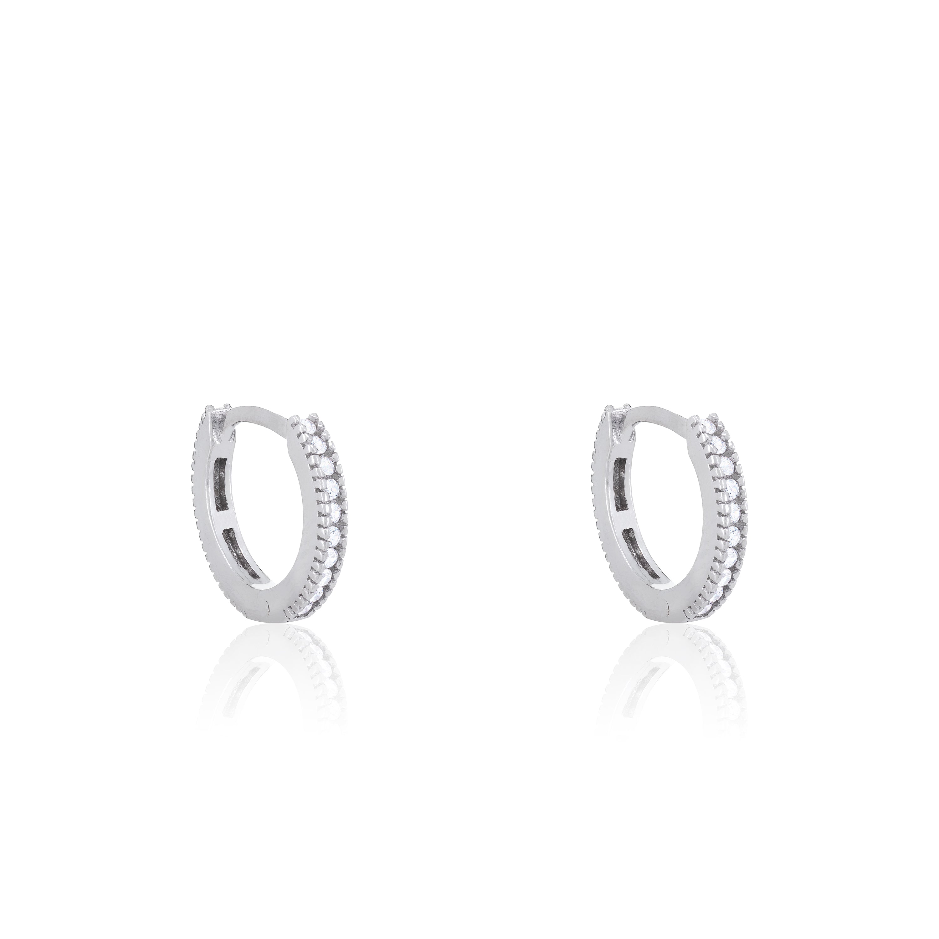 Cubic Zirconia Hoop Earrings