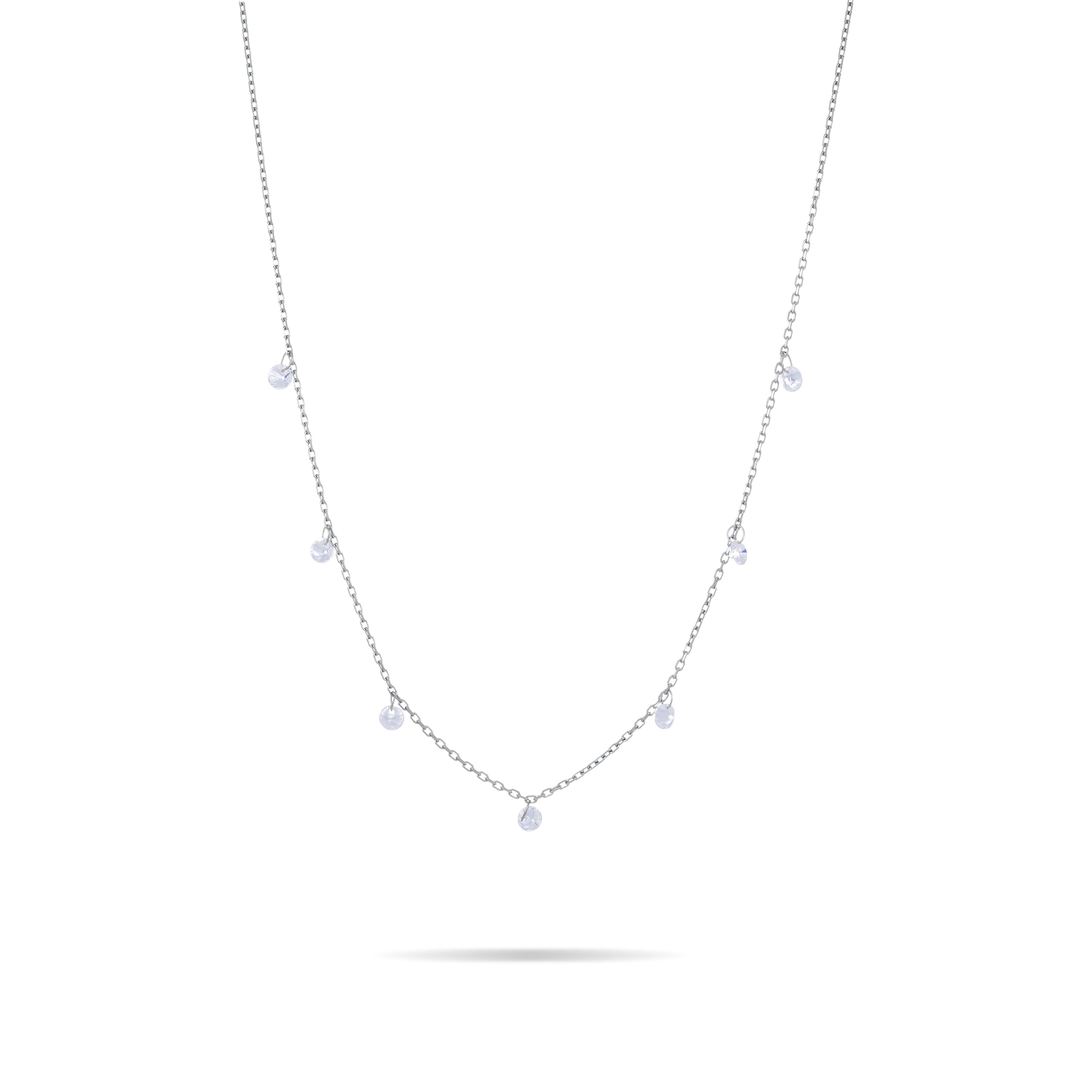 Dangling Tiny CZ Necklace