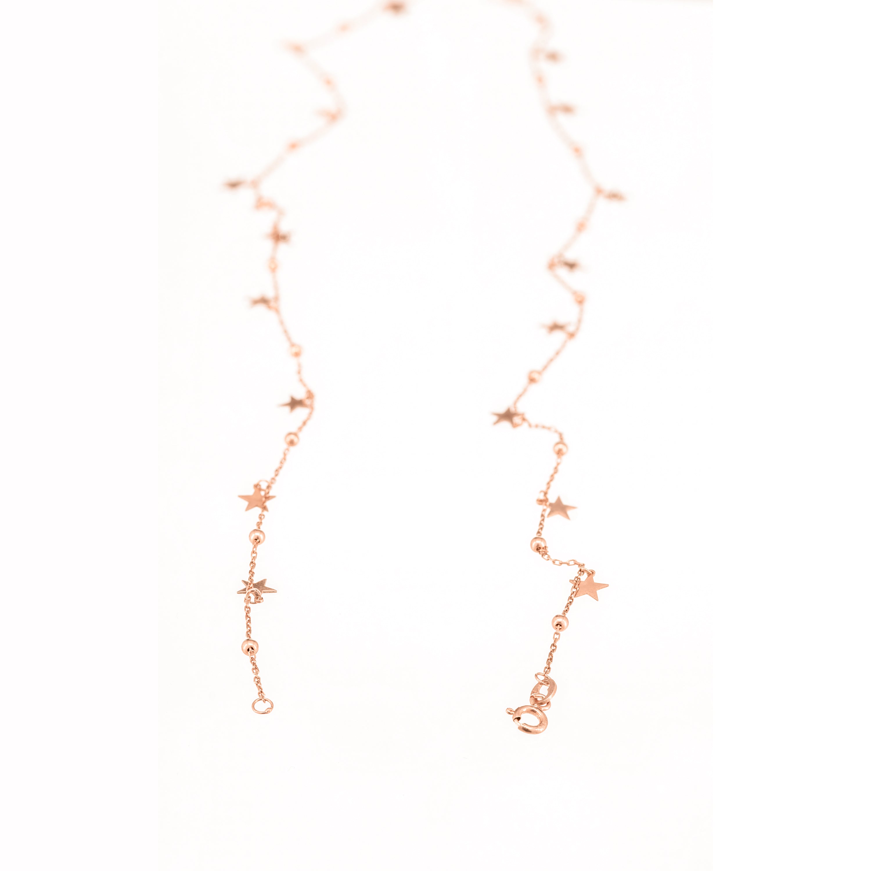Dots And Star Droplets Long Necklace
