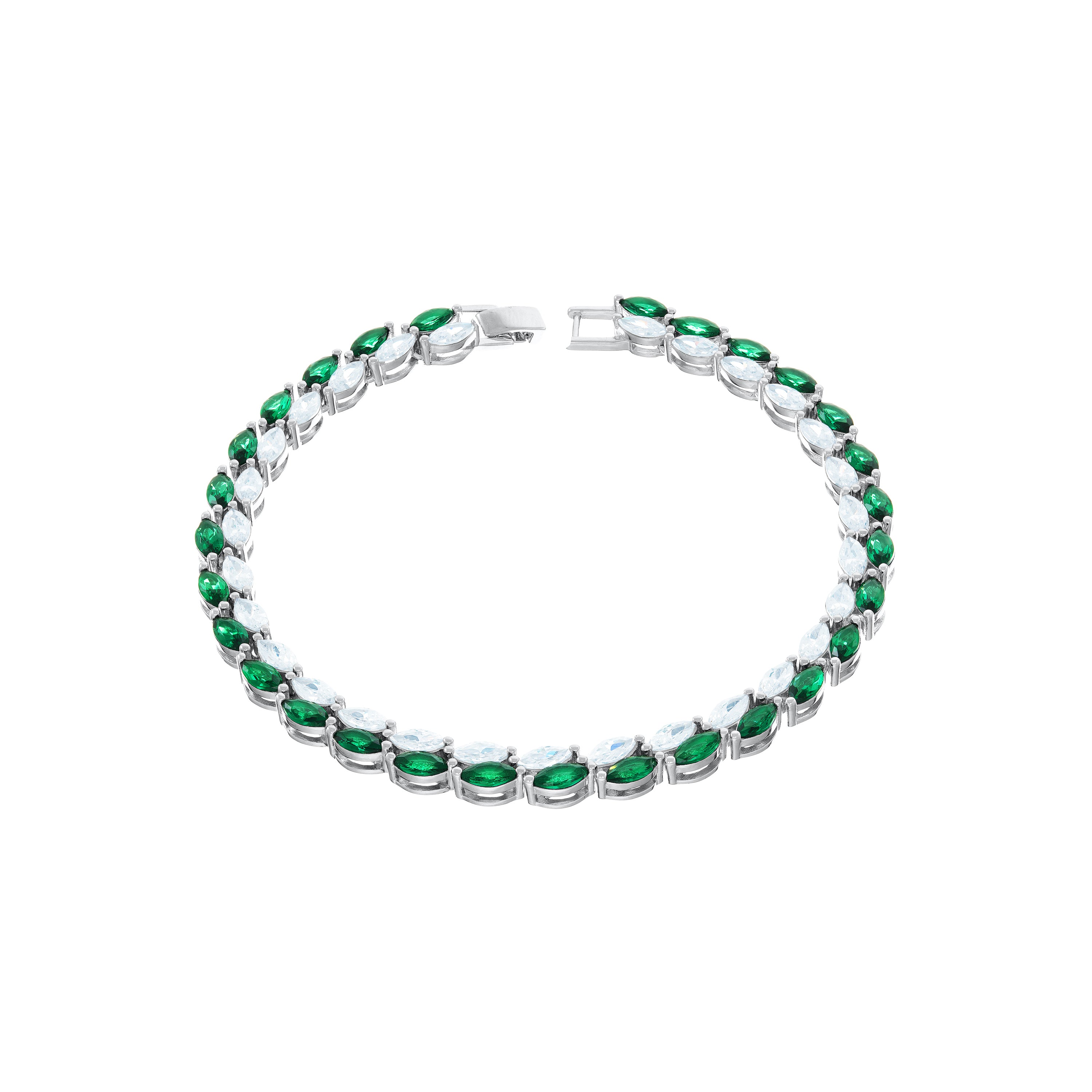 Double Marquise Line Tennis Bracelet