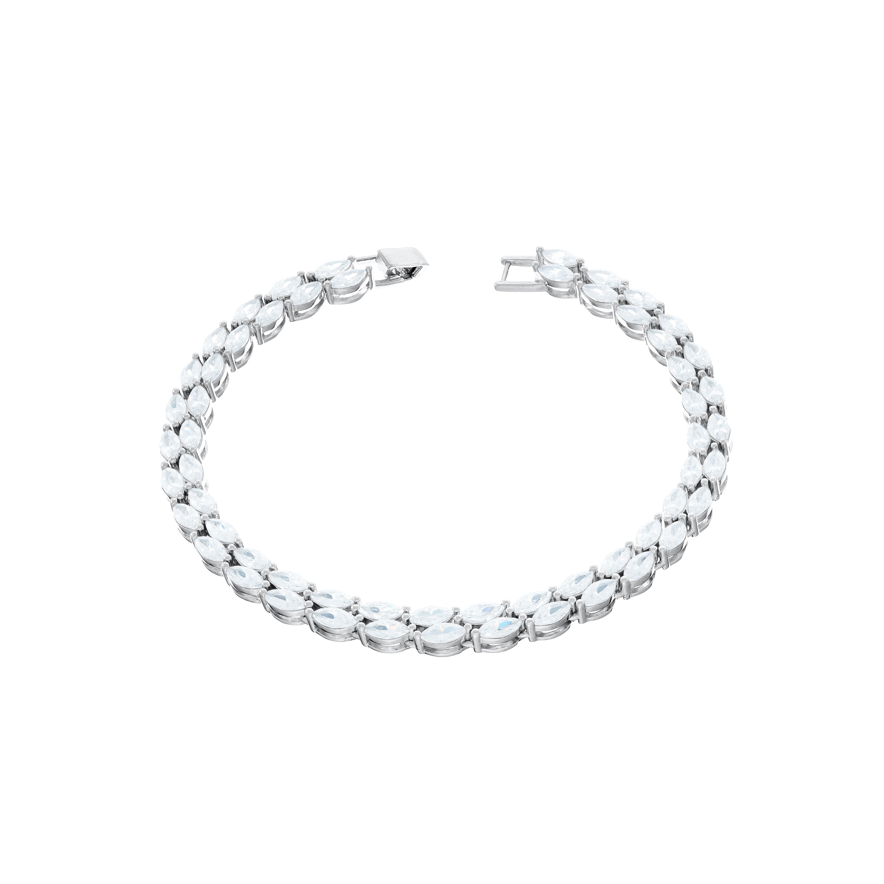 Double Marquise Line Tennis Bracelet