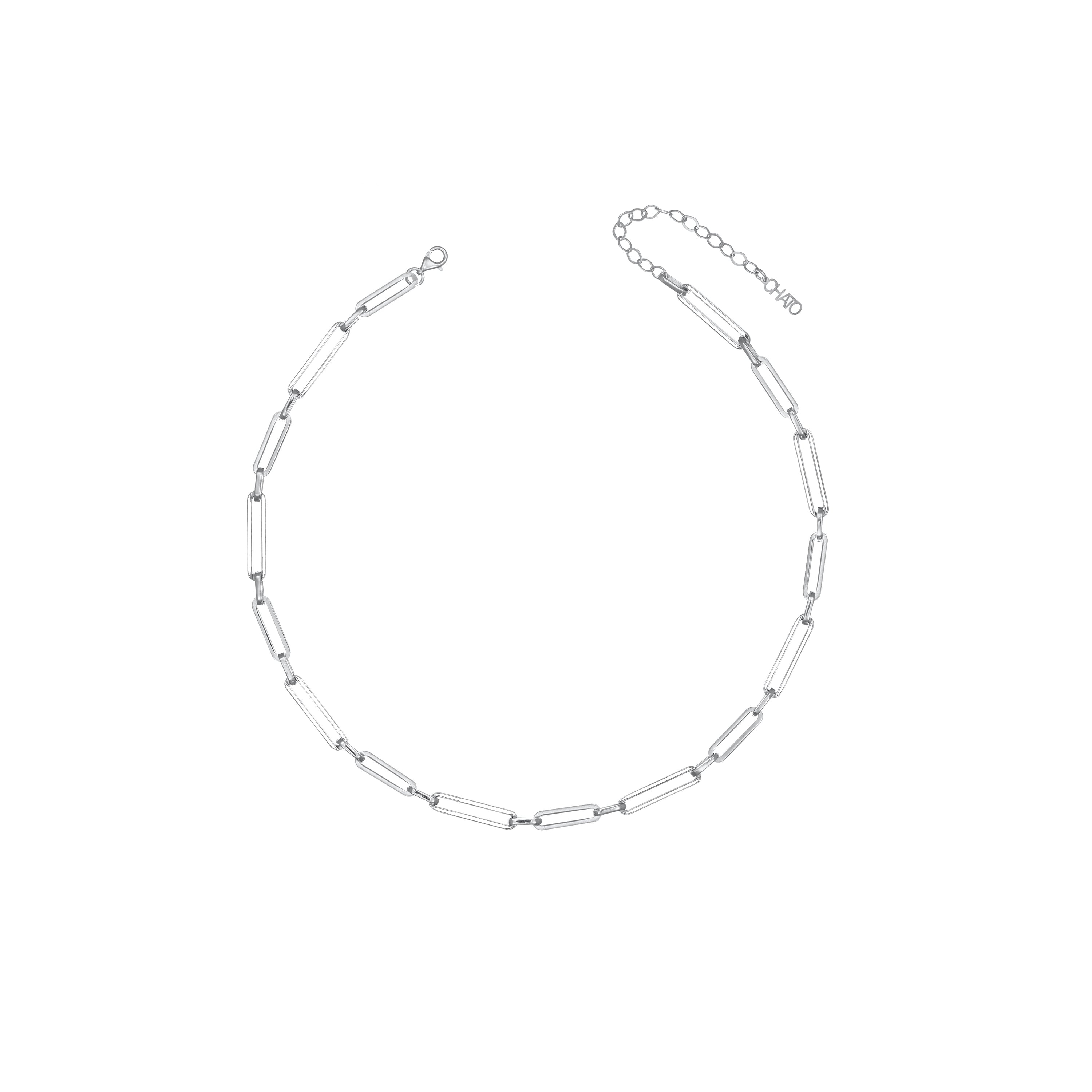 Enamel Paperclip Chain Choker