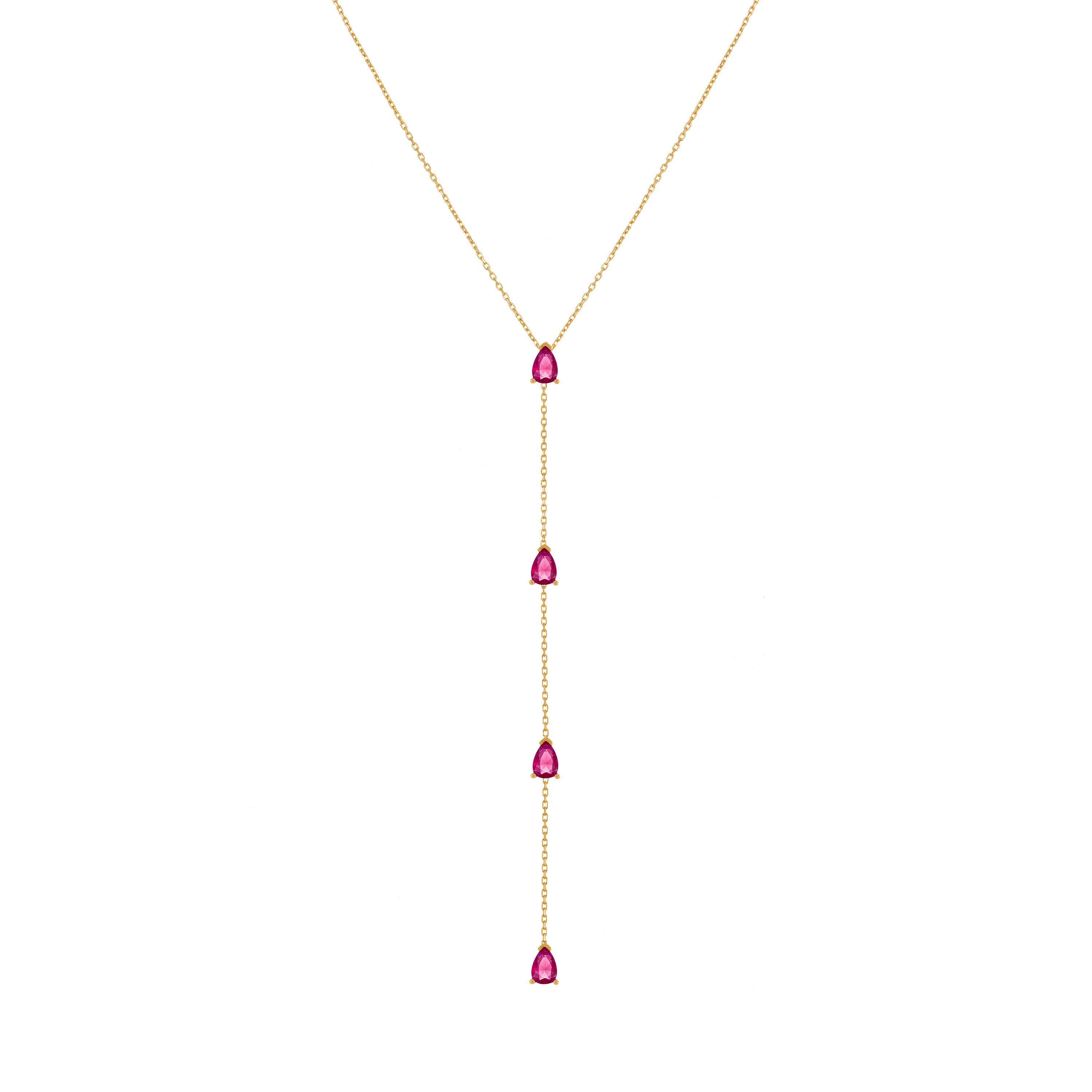 Four Teardrops Lariat Choker