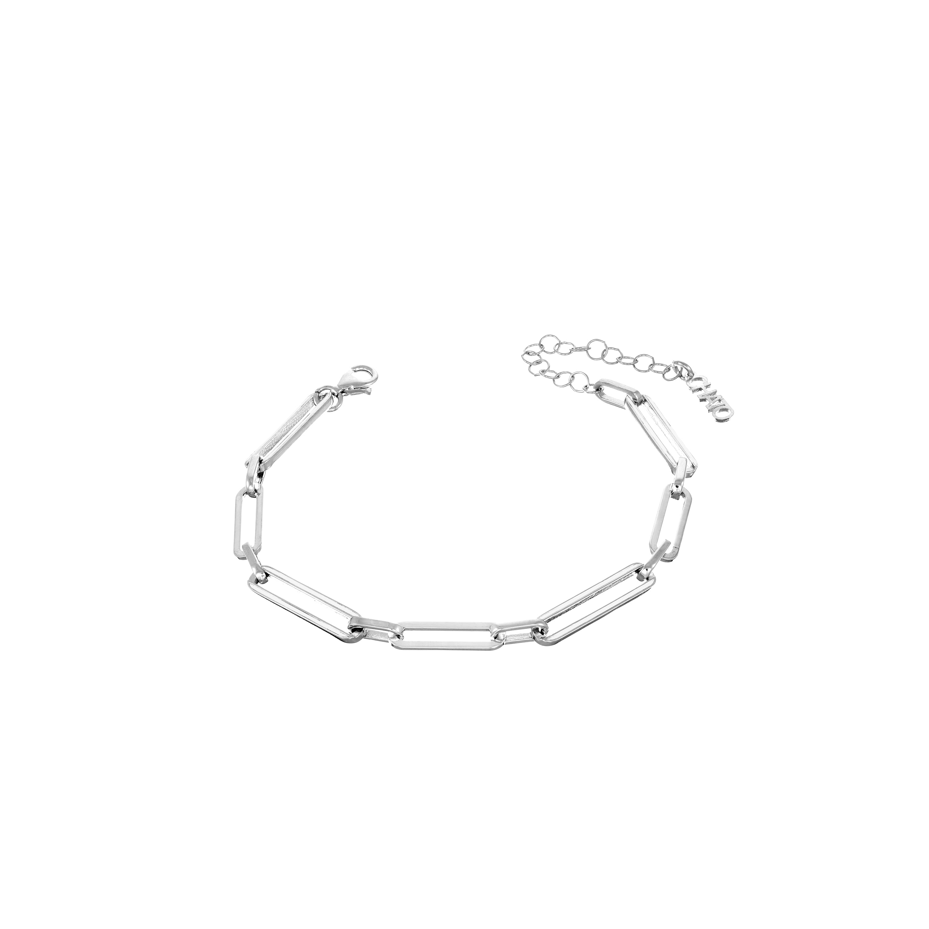 Enamel Paperclip Chain Bracelet