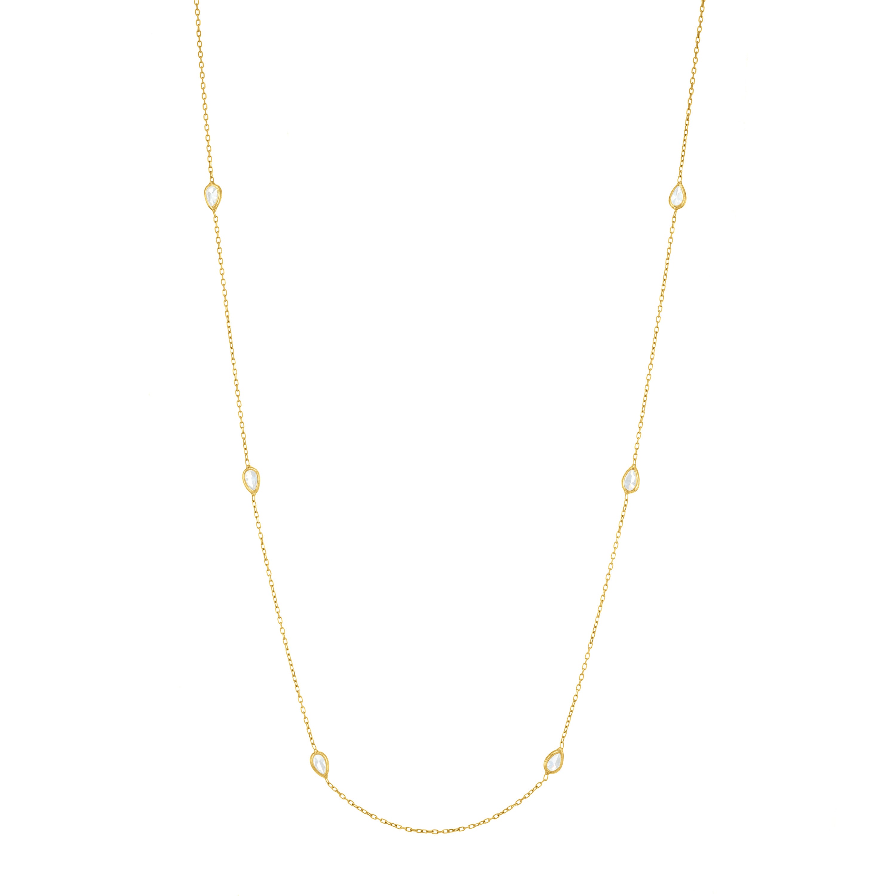 Teardrops Chain Long Necklace