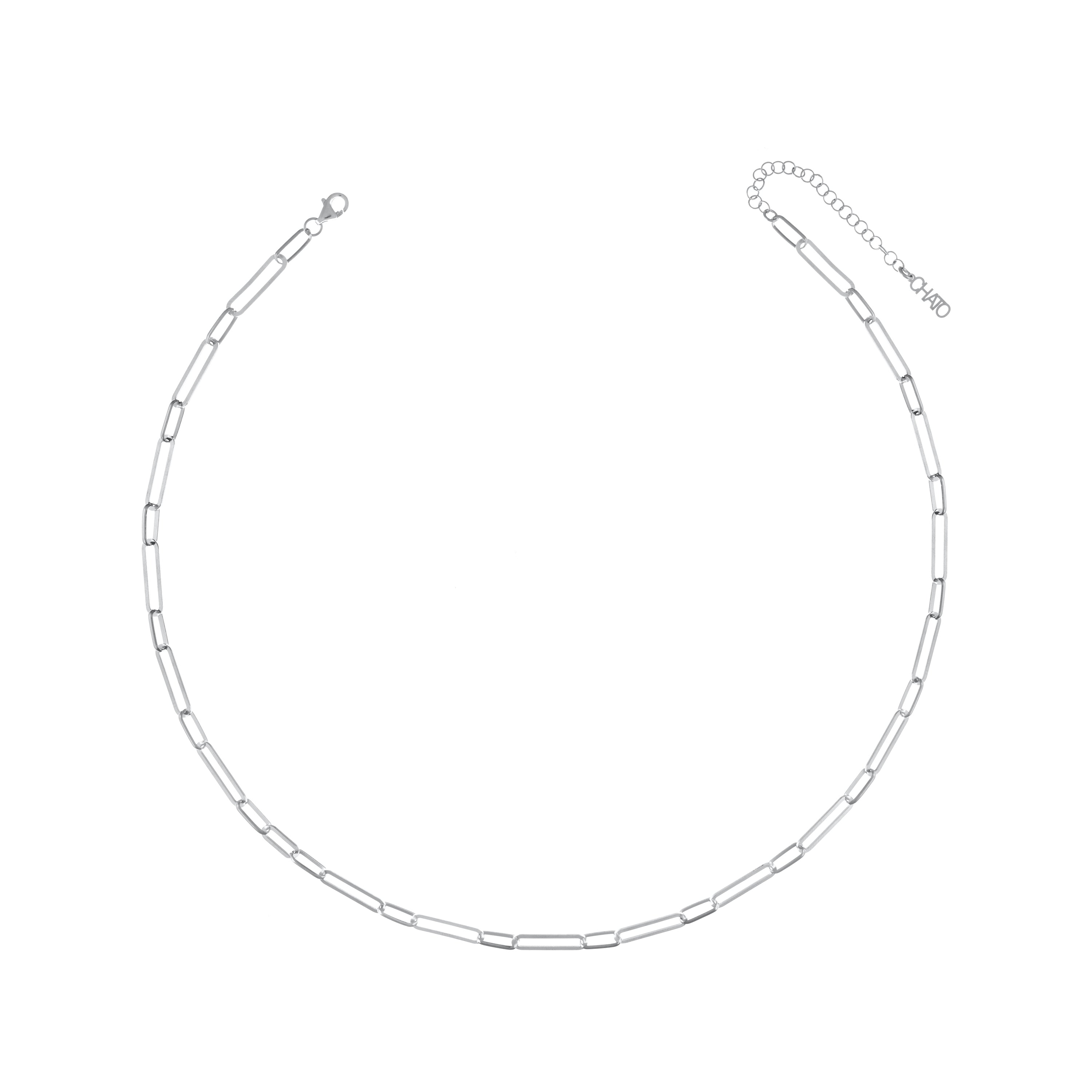 Thin Paperclip Link Chain Choker