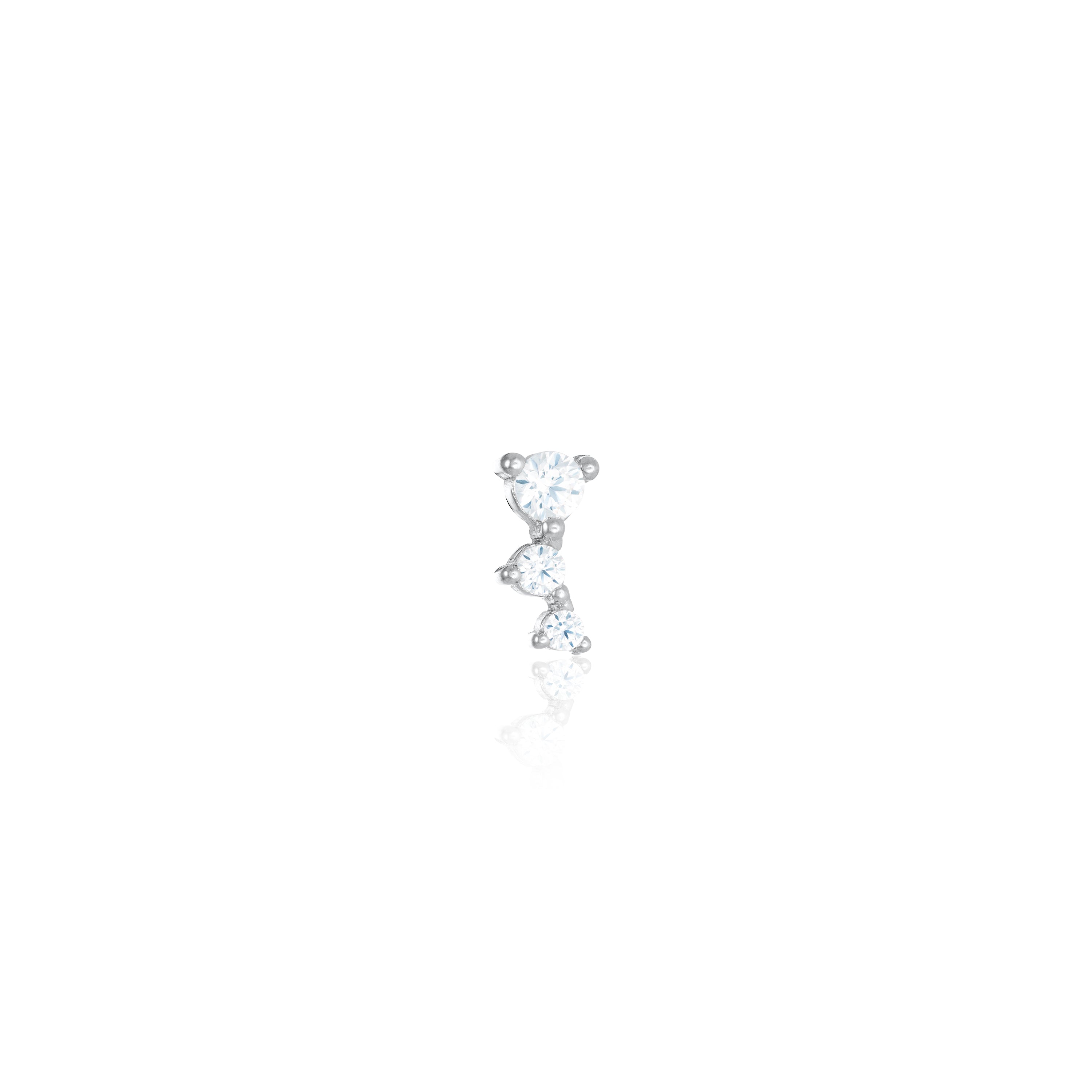 Three Curve CZ Piercing