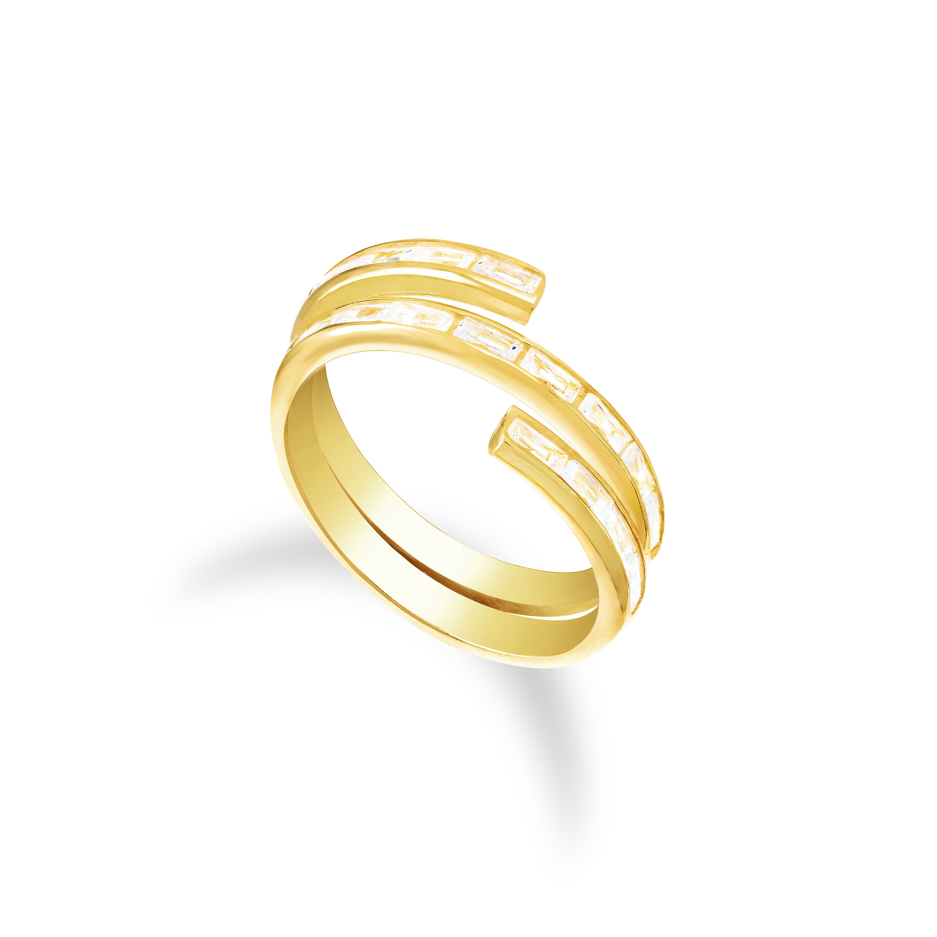 Baguette Spiral Ring