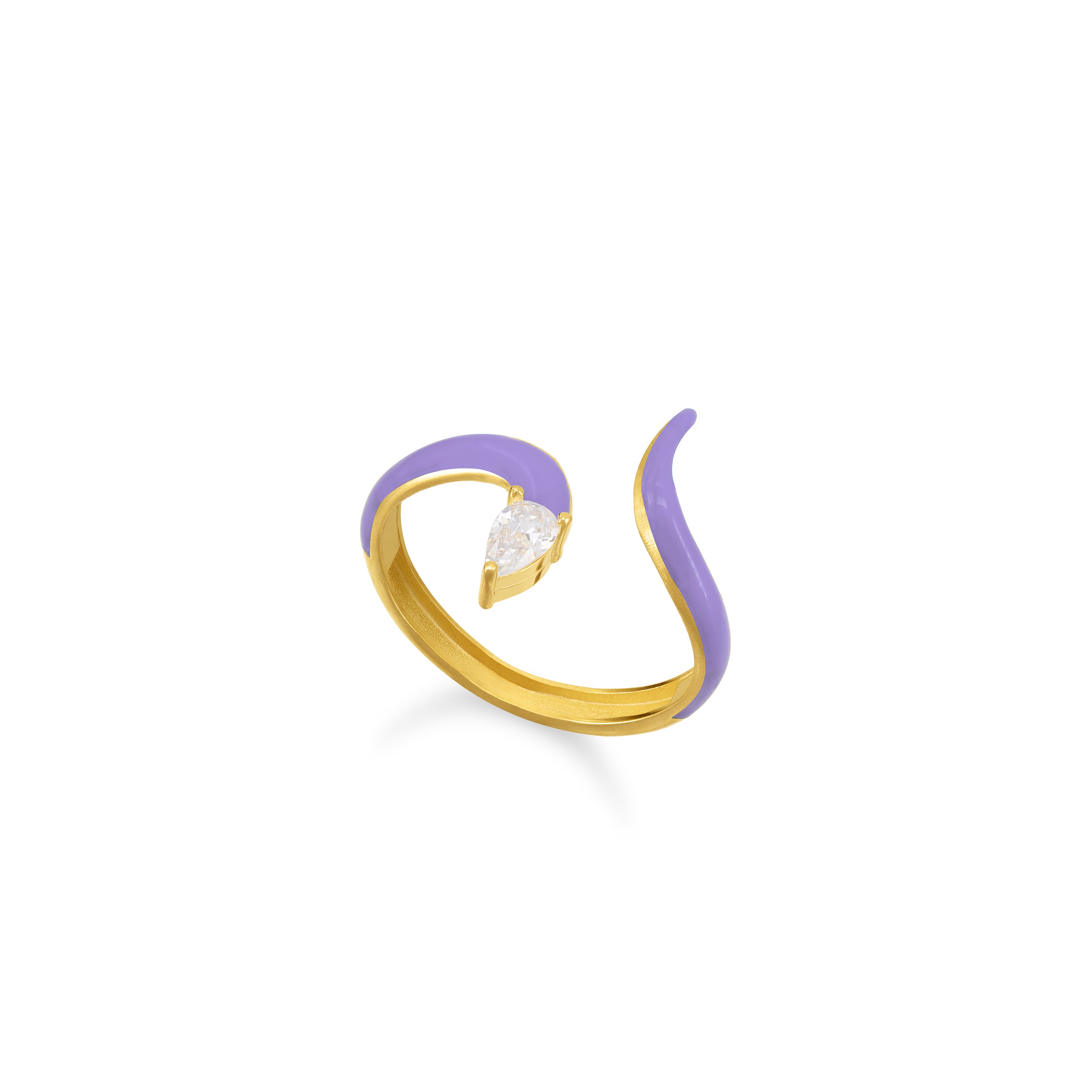 Enamel Snake Open Ring