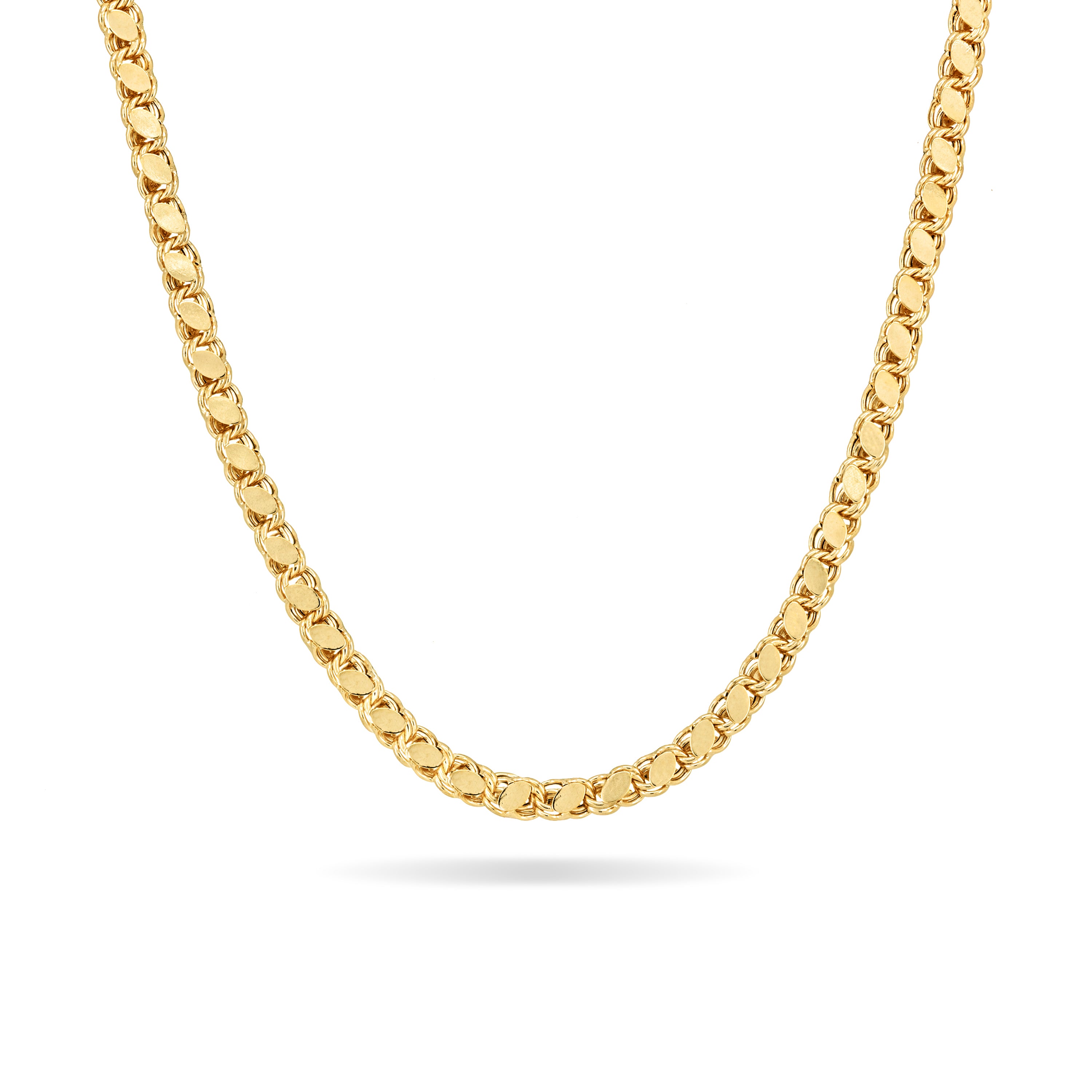 Marquise Shape Sequin Link Chain Necklace