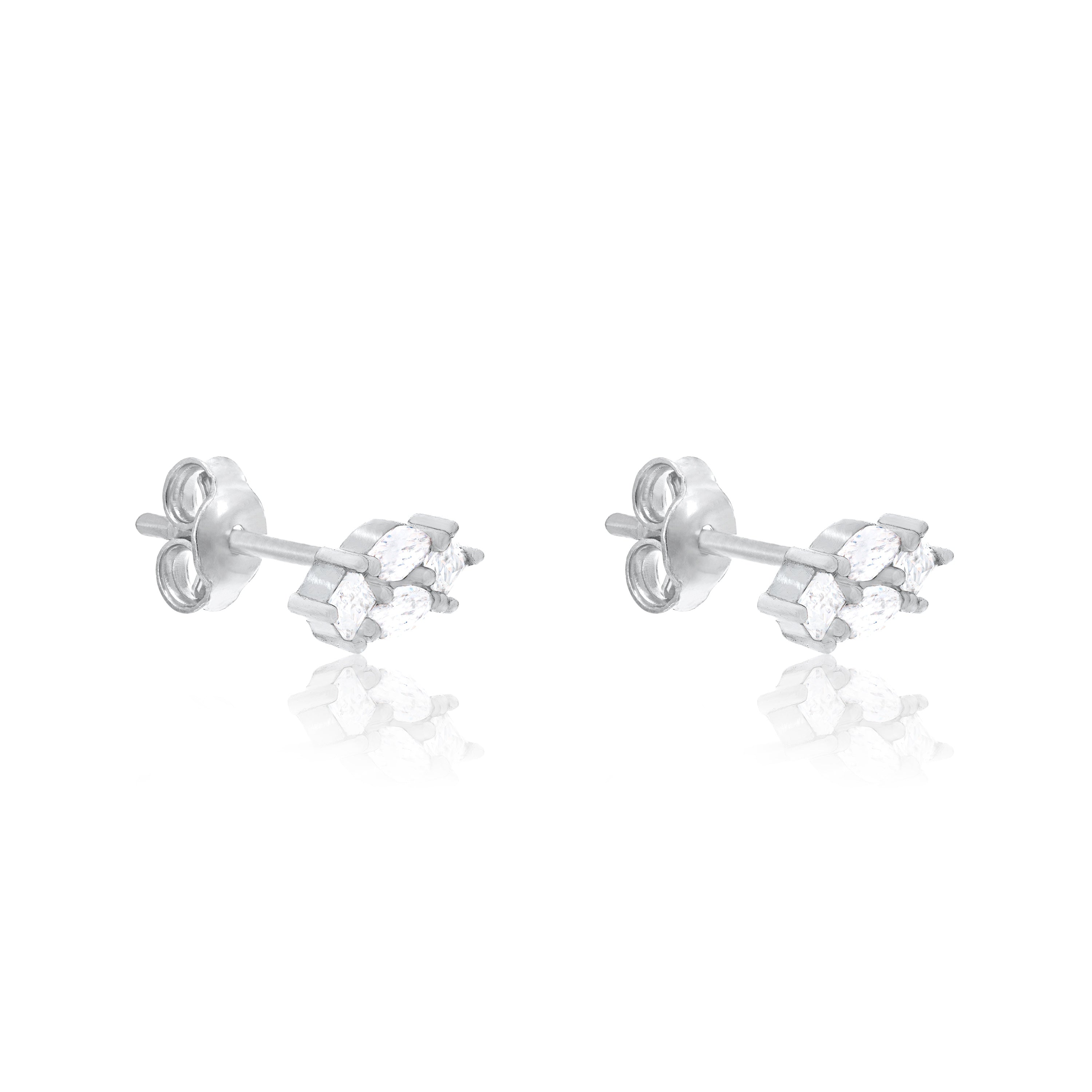 Marquise Shaped Stud Earring
