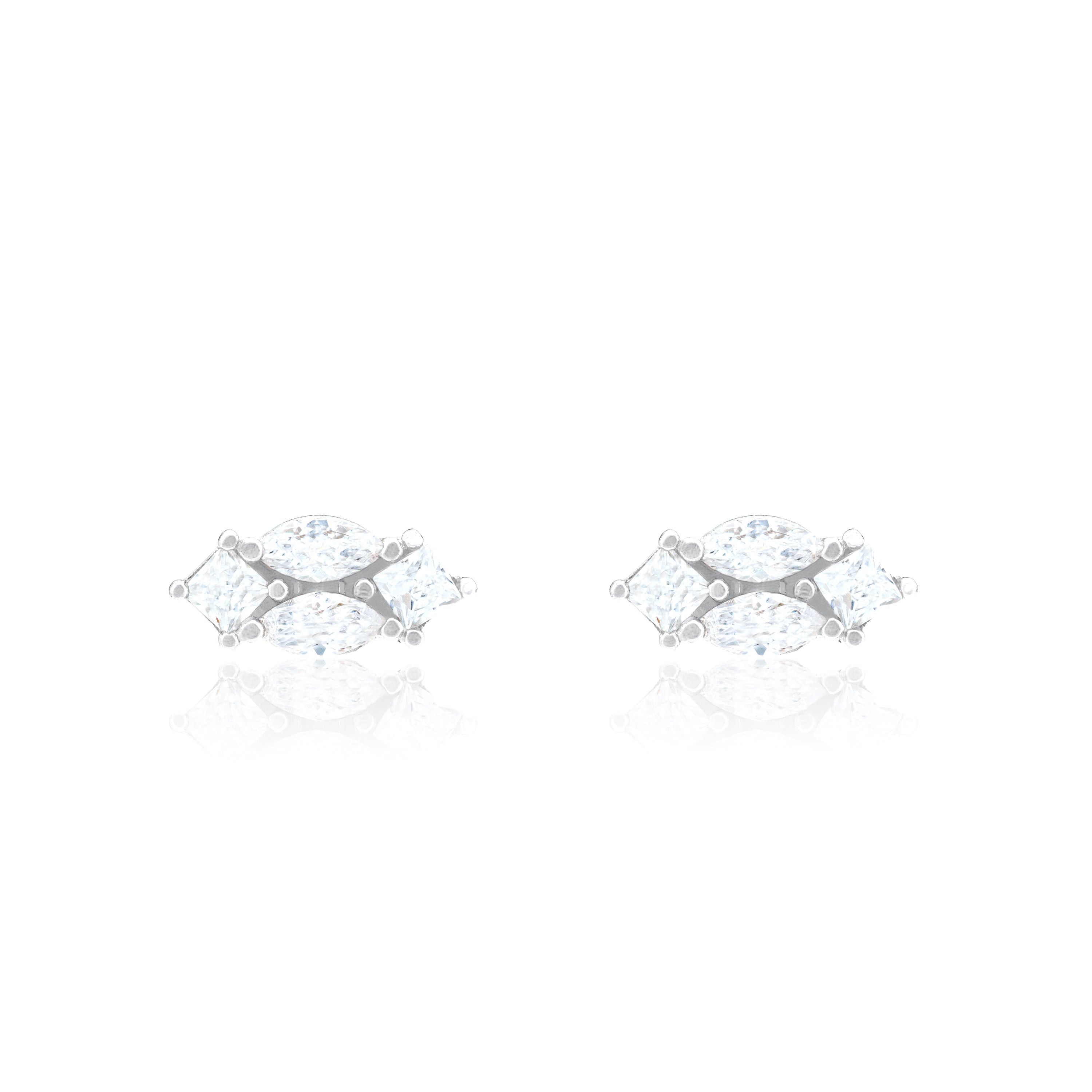 Marquise Shaped Stud Earring