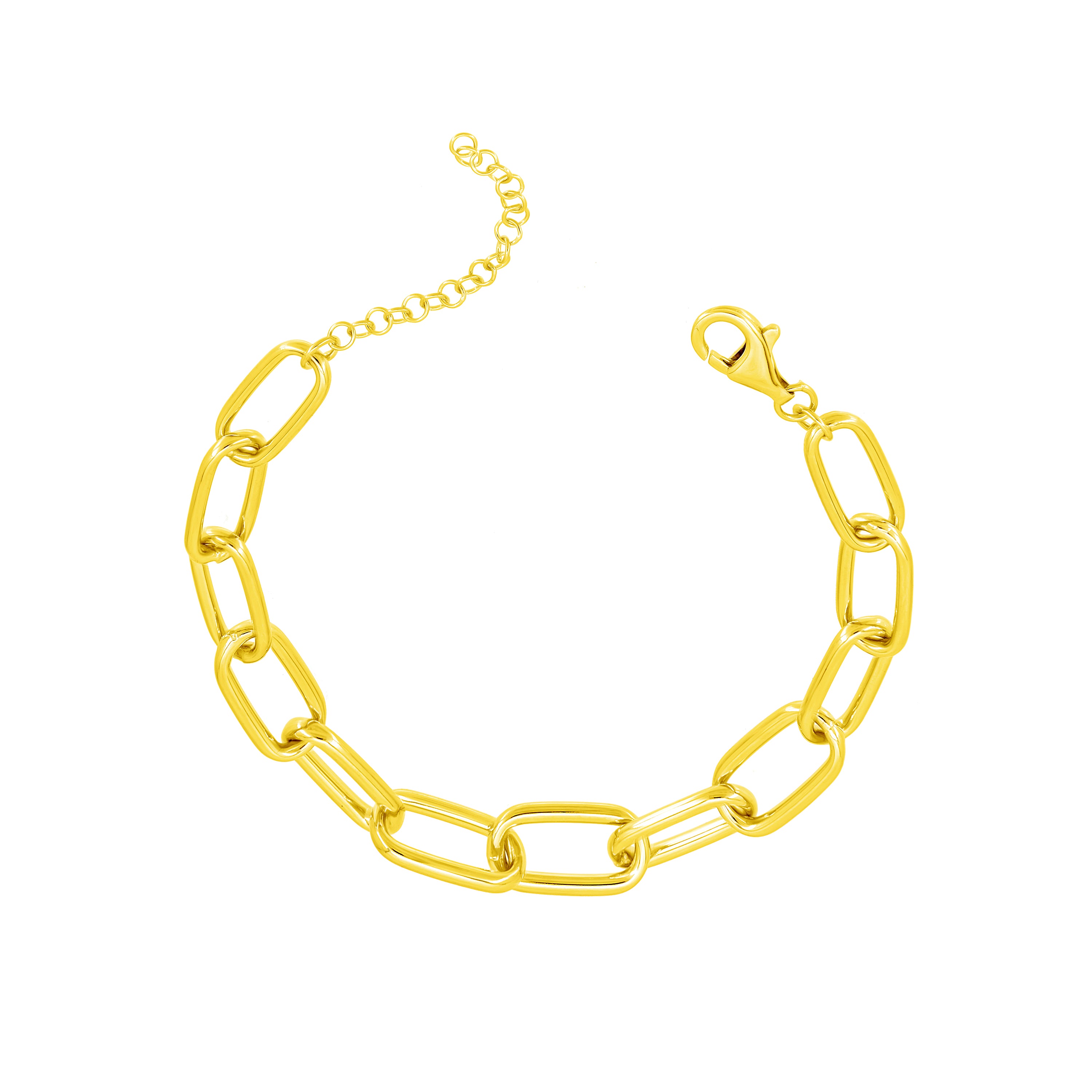 Oval Paperclip Chain Bracelet