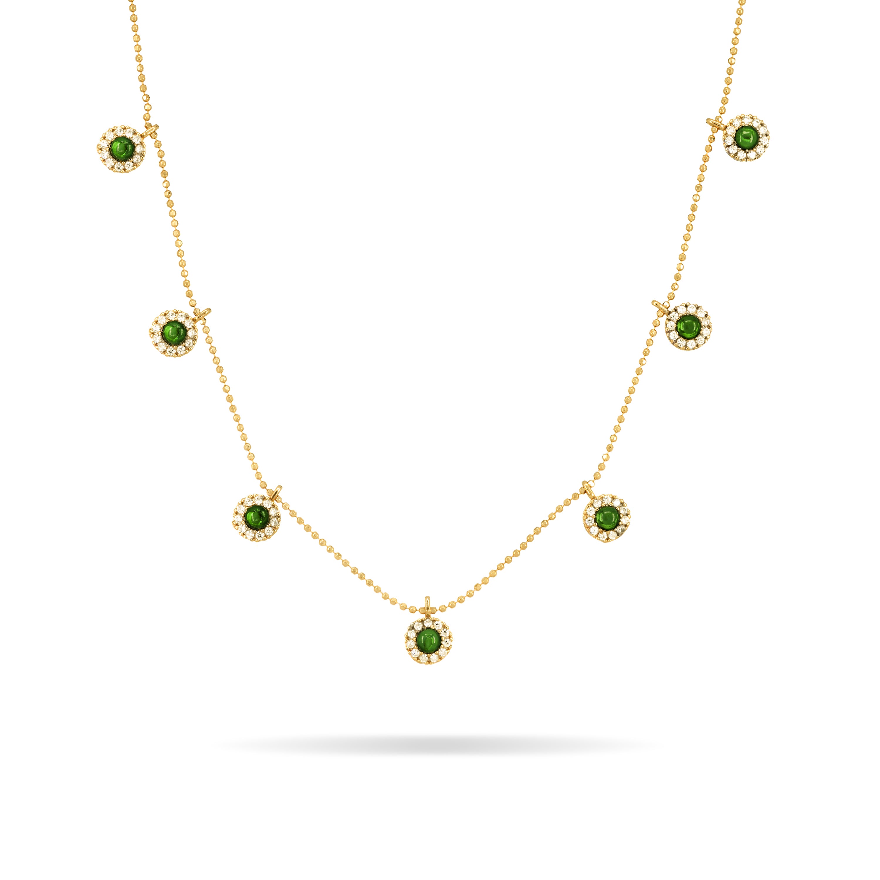 Round Droplets Link Chain Necklace