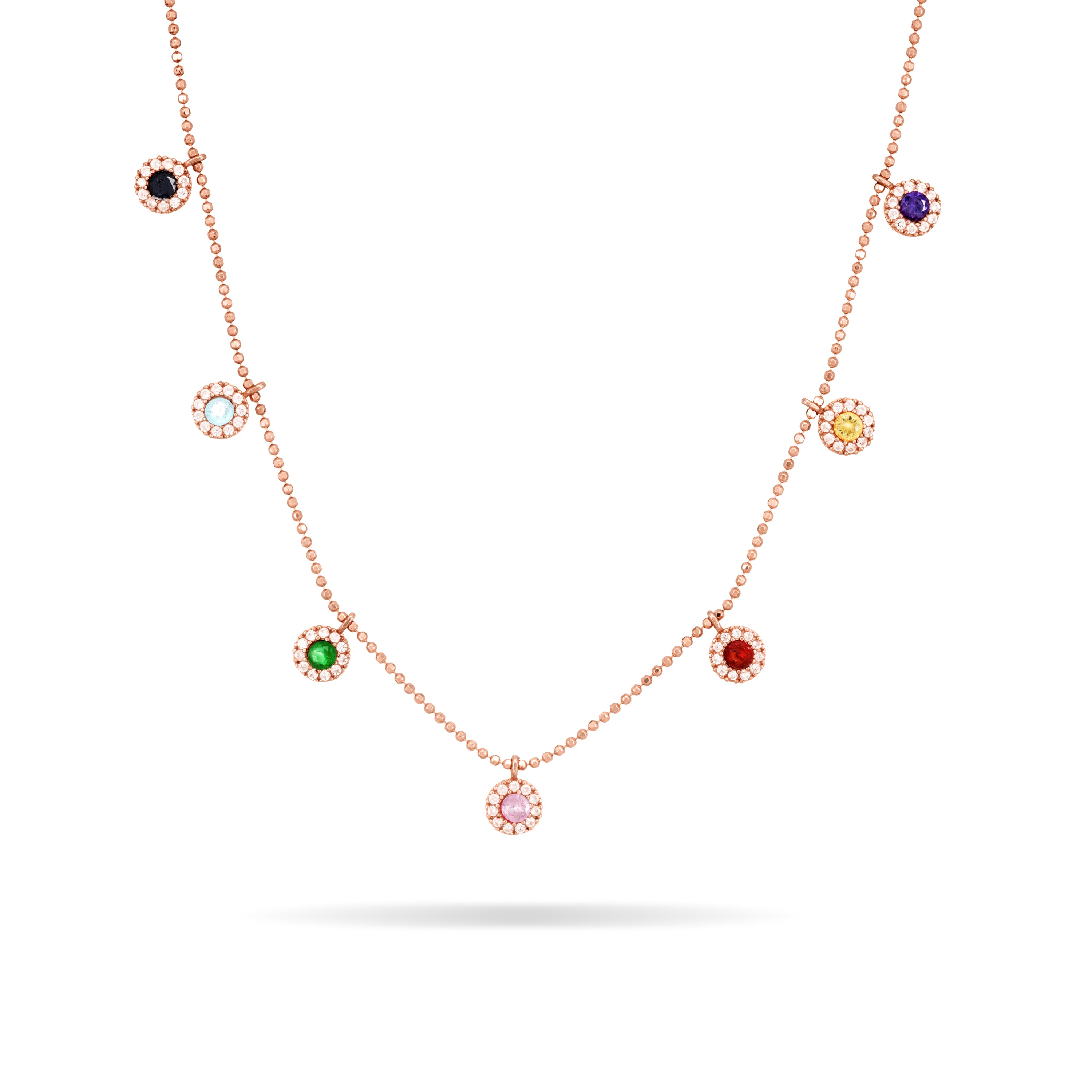 Round Droplets Link Chain Necklace