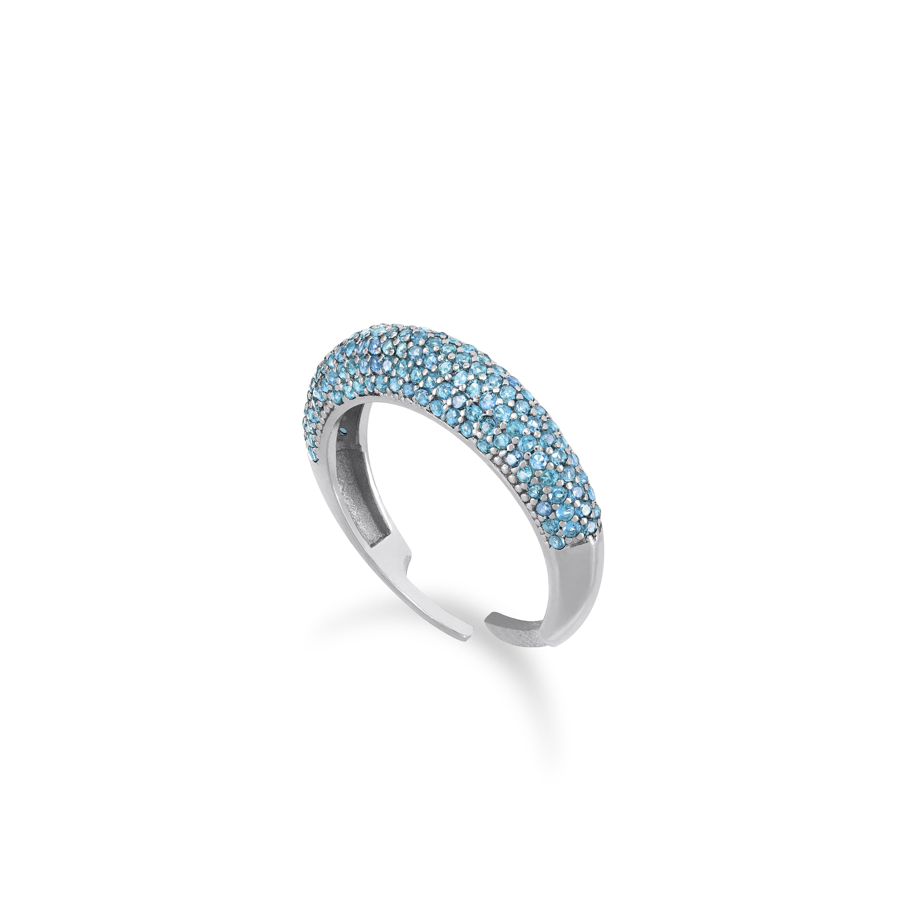 Thin Cubic Zirconia Dome Ring