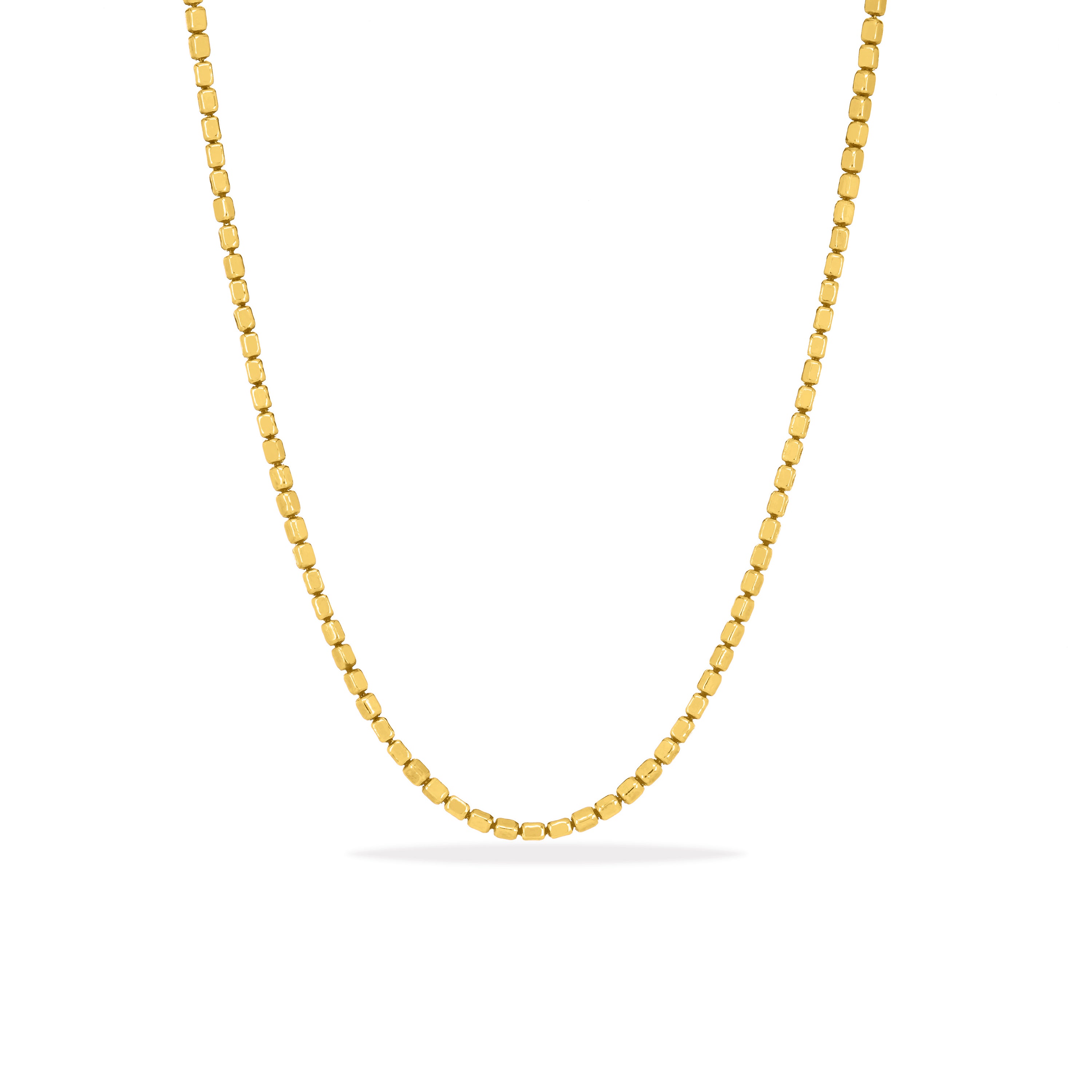 Thin Dainty Block Chain Necklace
