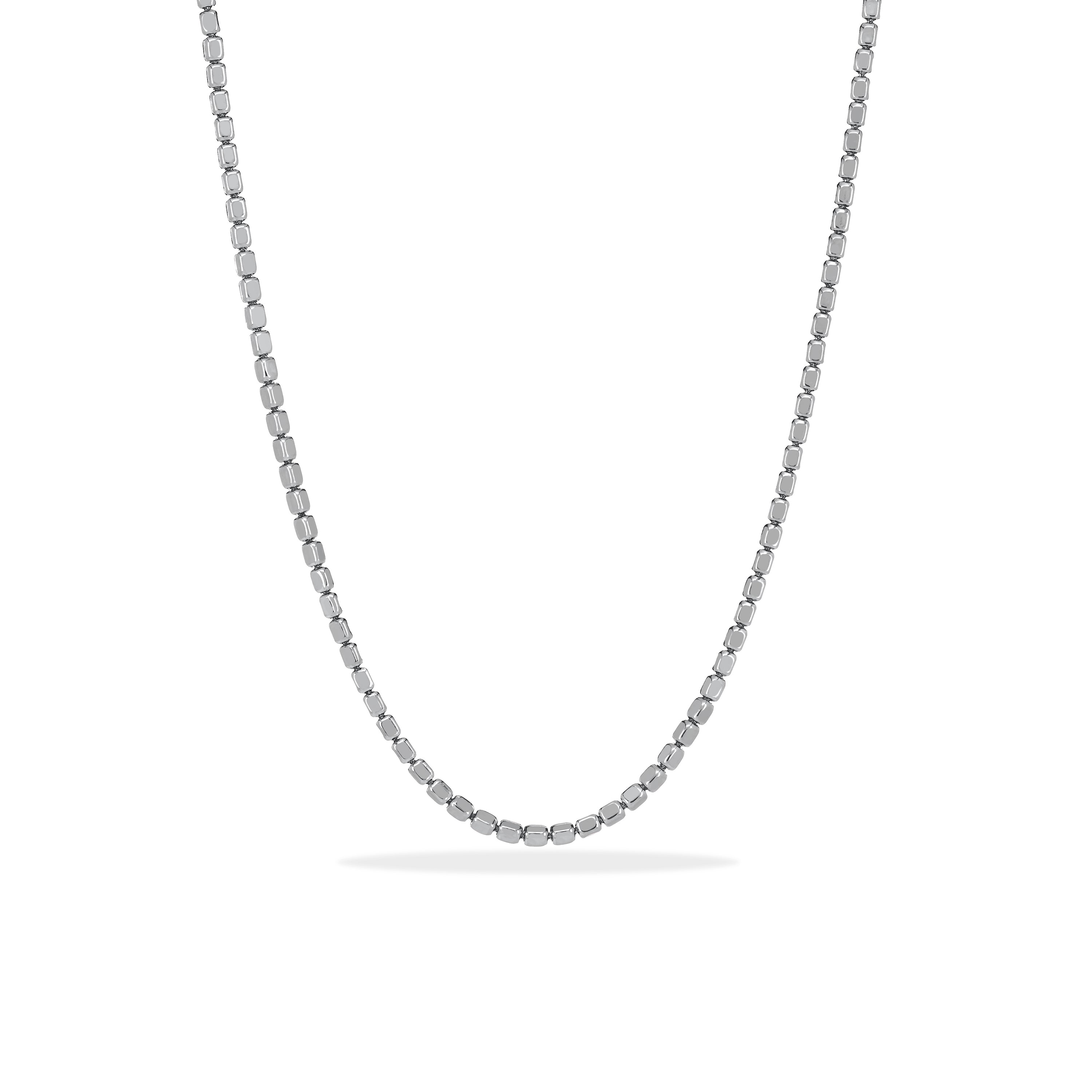 Thin Dainty Block Chain Necklace