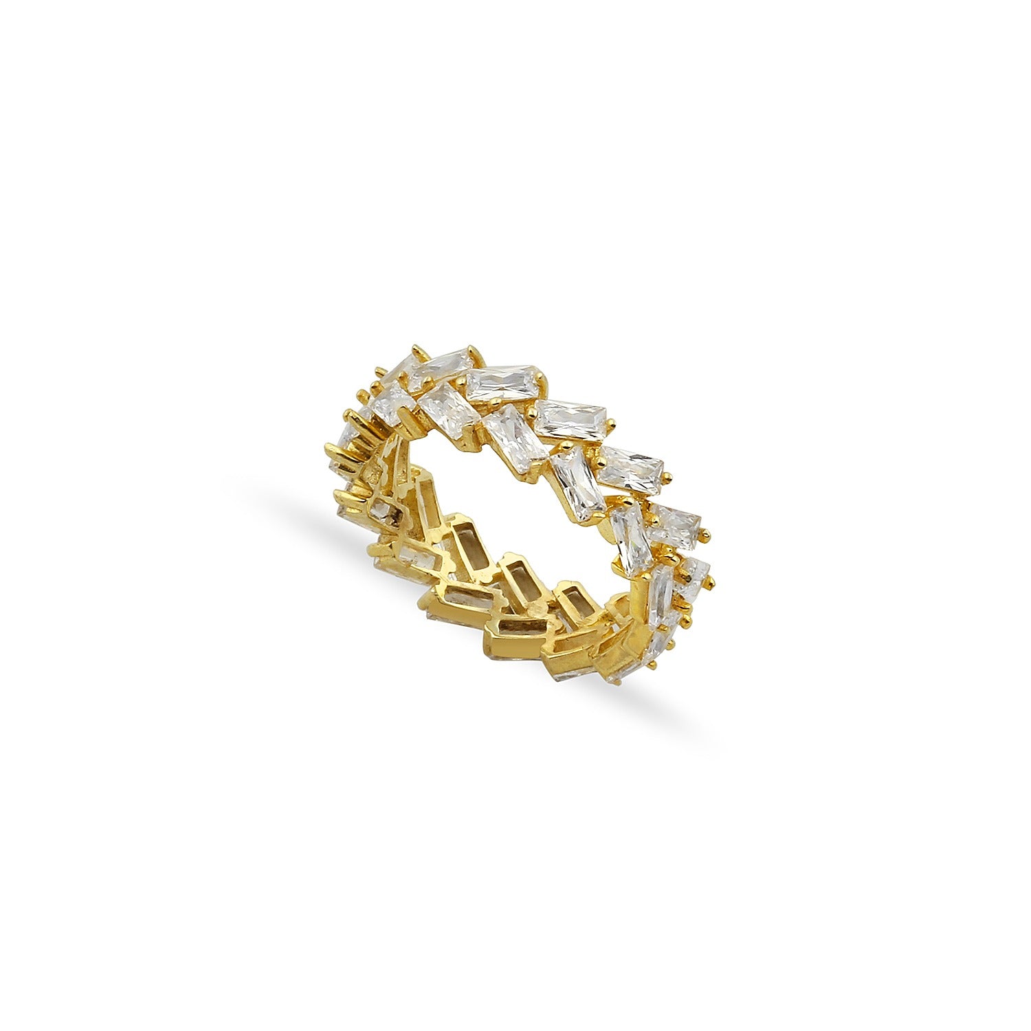 Two Baguette Line Eternity Ring